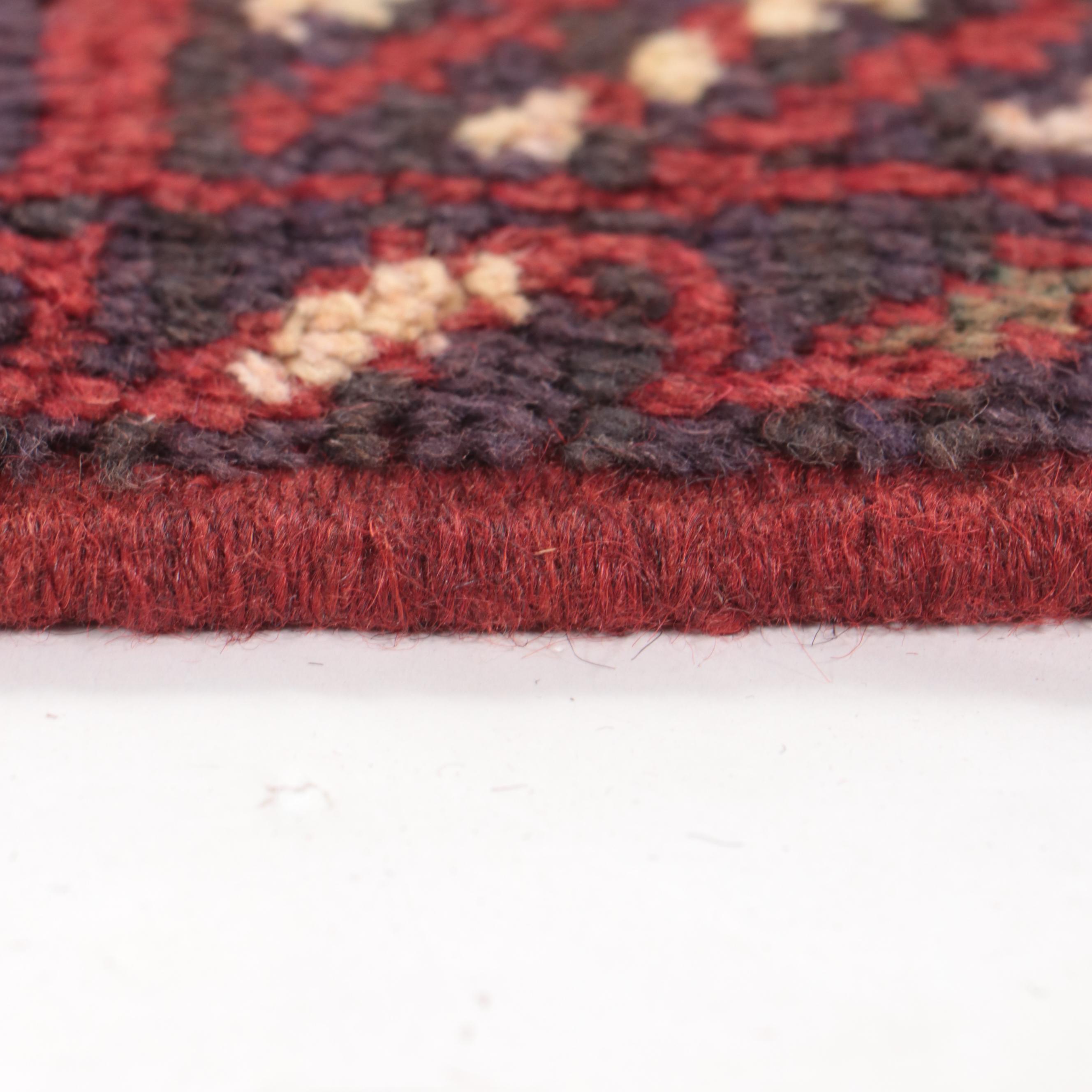 1'10 x 8'1 Hand-Knotted Afghan Mixed Technique Carpet Runner