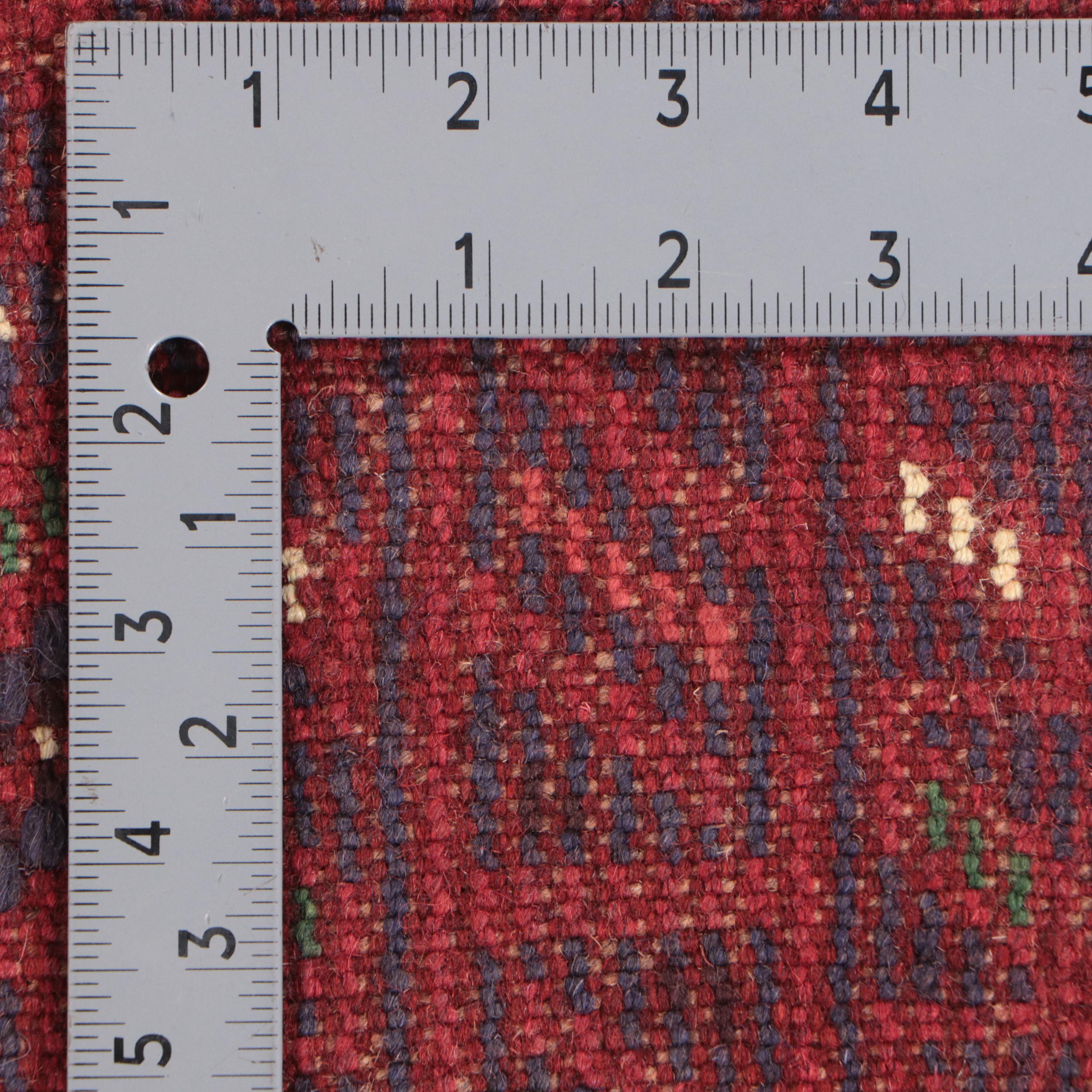 1'10 x 8'1 Hand-Knotted Afghan Mixed Technique Carpet Runner