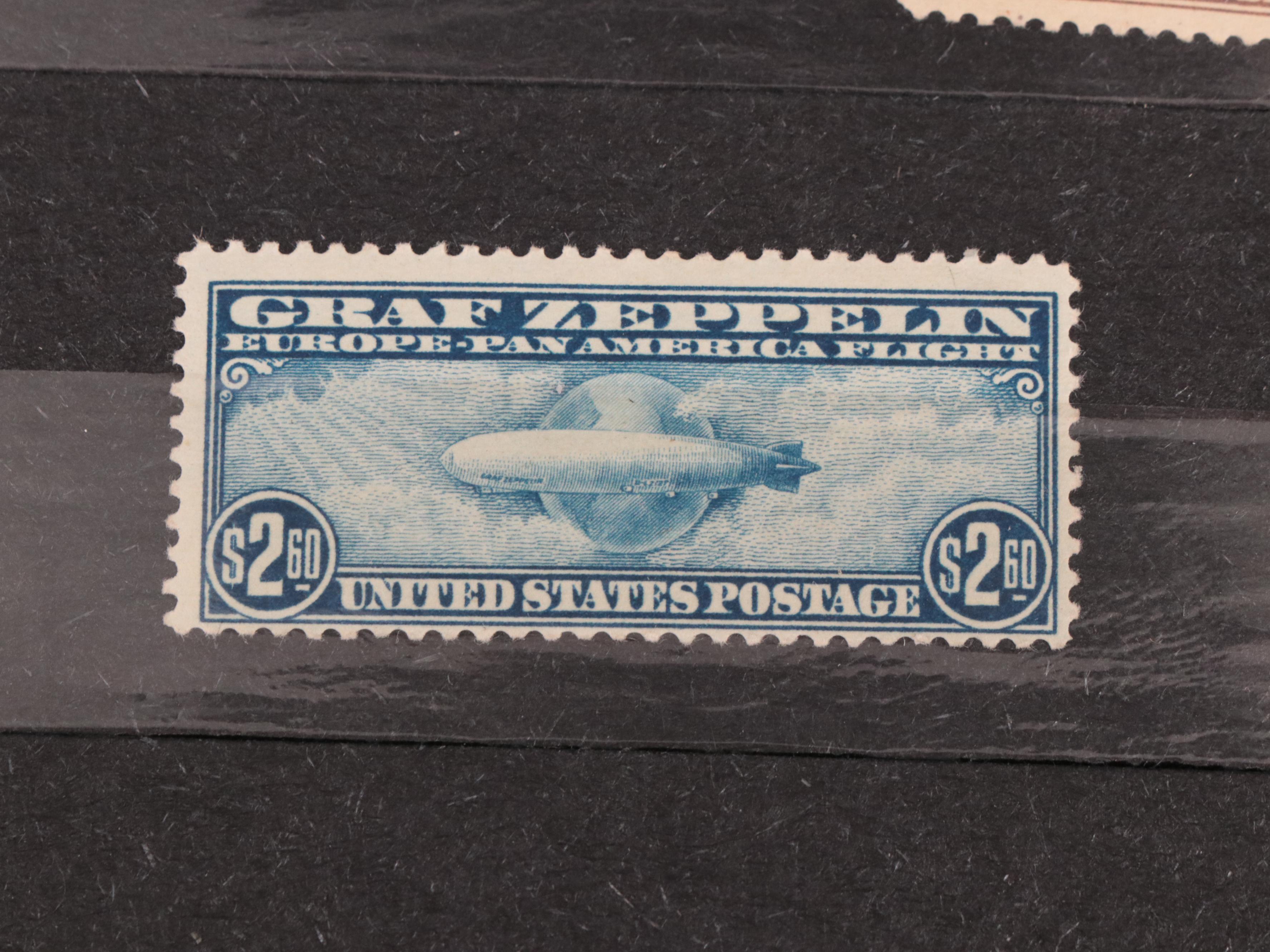 Three 1930 Graf Zeppelin MNH Postage Stamps