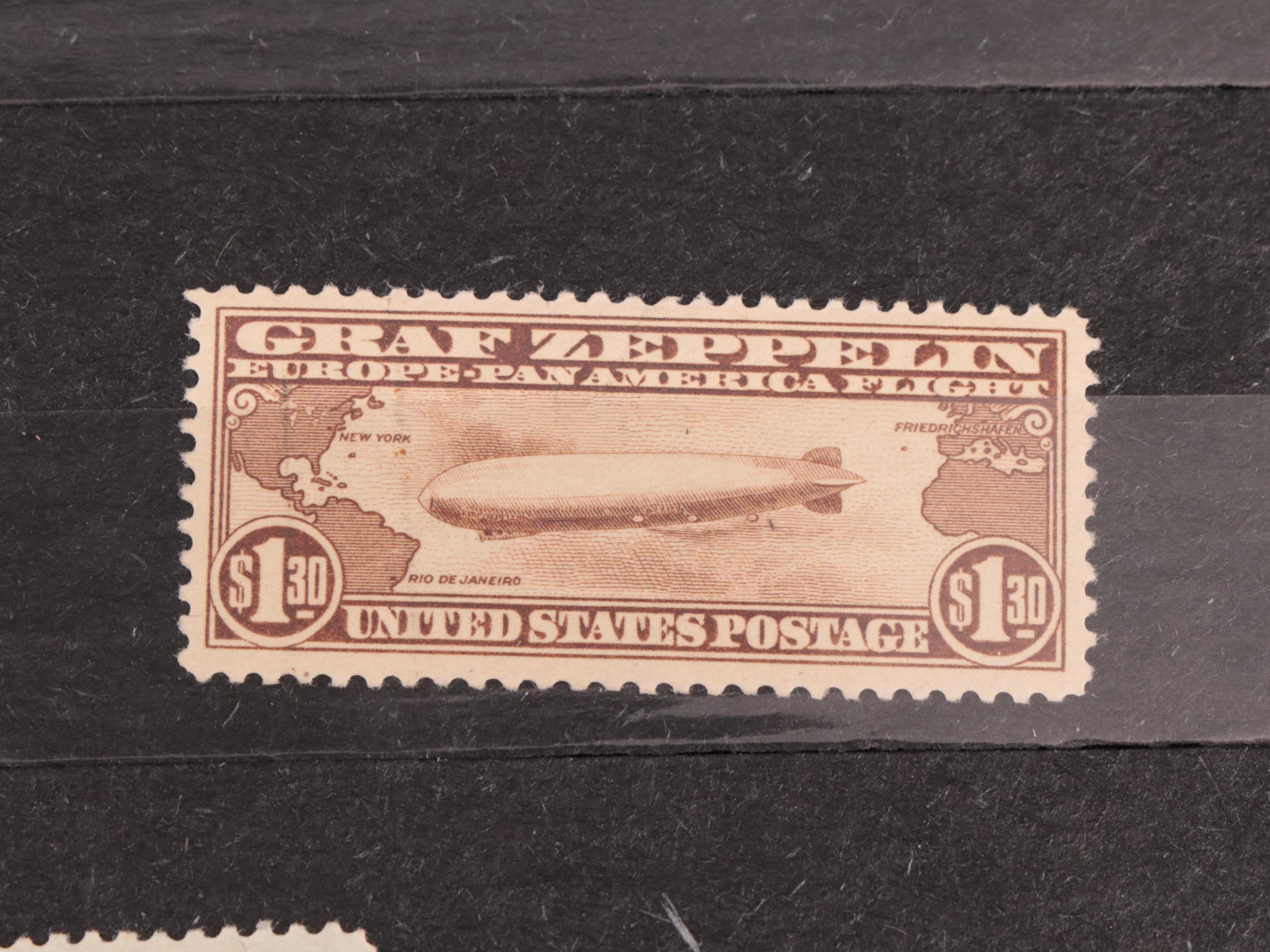 Three 1930 Graf Zeppelin MNH Postage Stamps