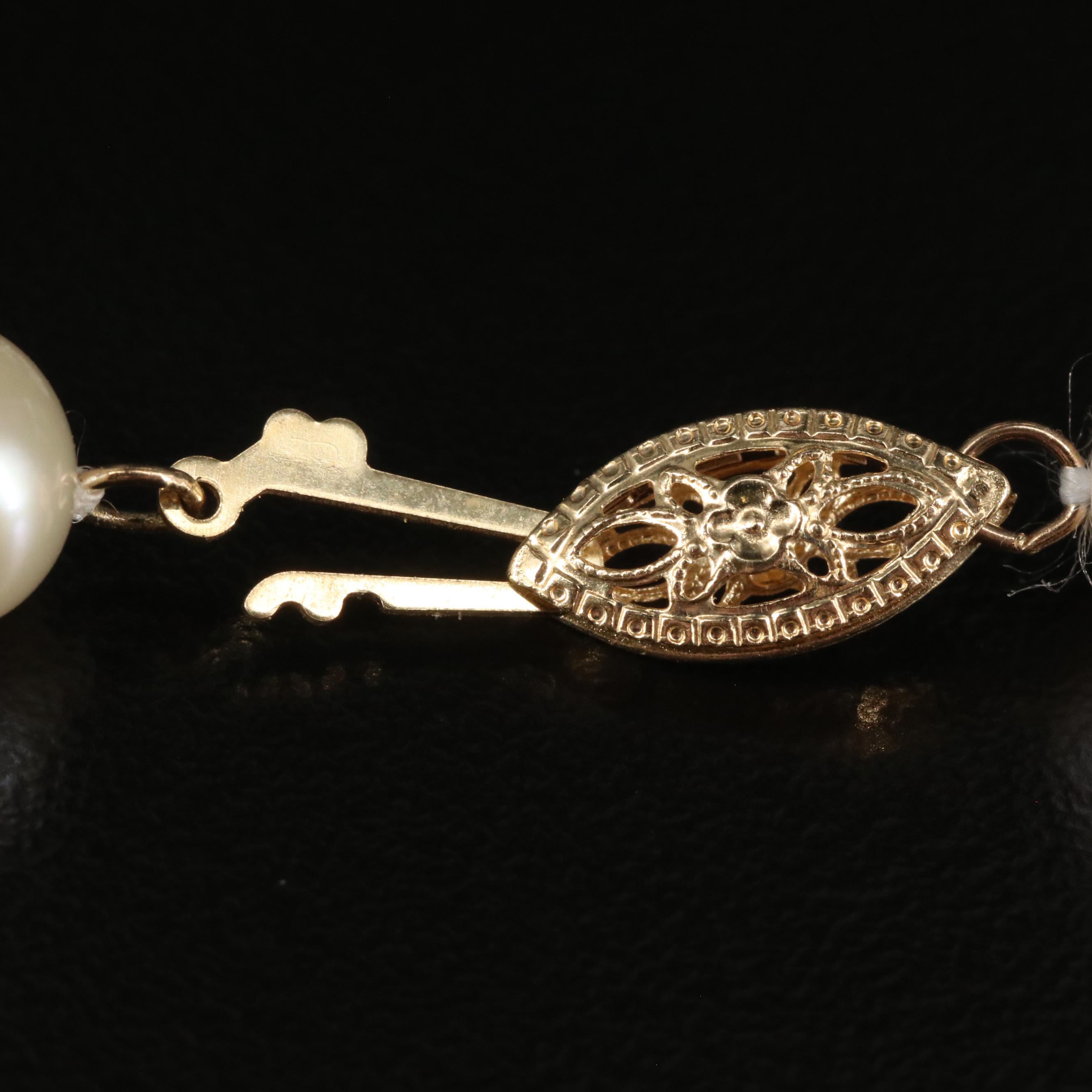 Pearl Necklace with 14K Clasp