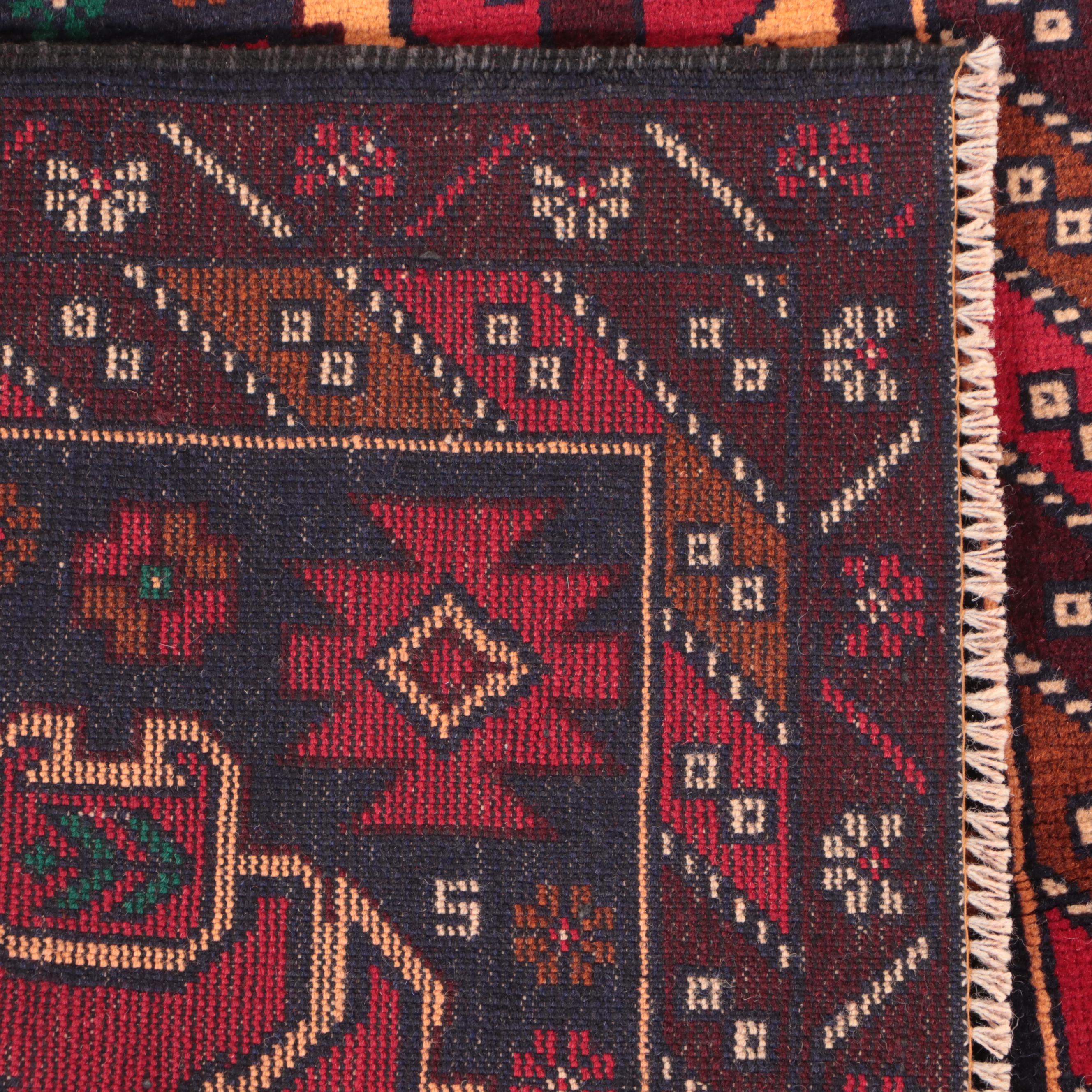 3' x 4'11 Hand-Knotted Afghan Taimani Accent Rug