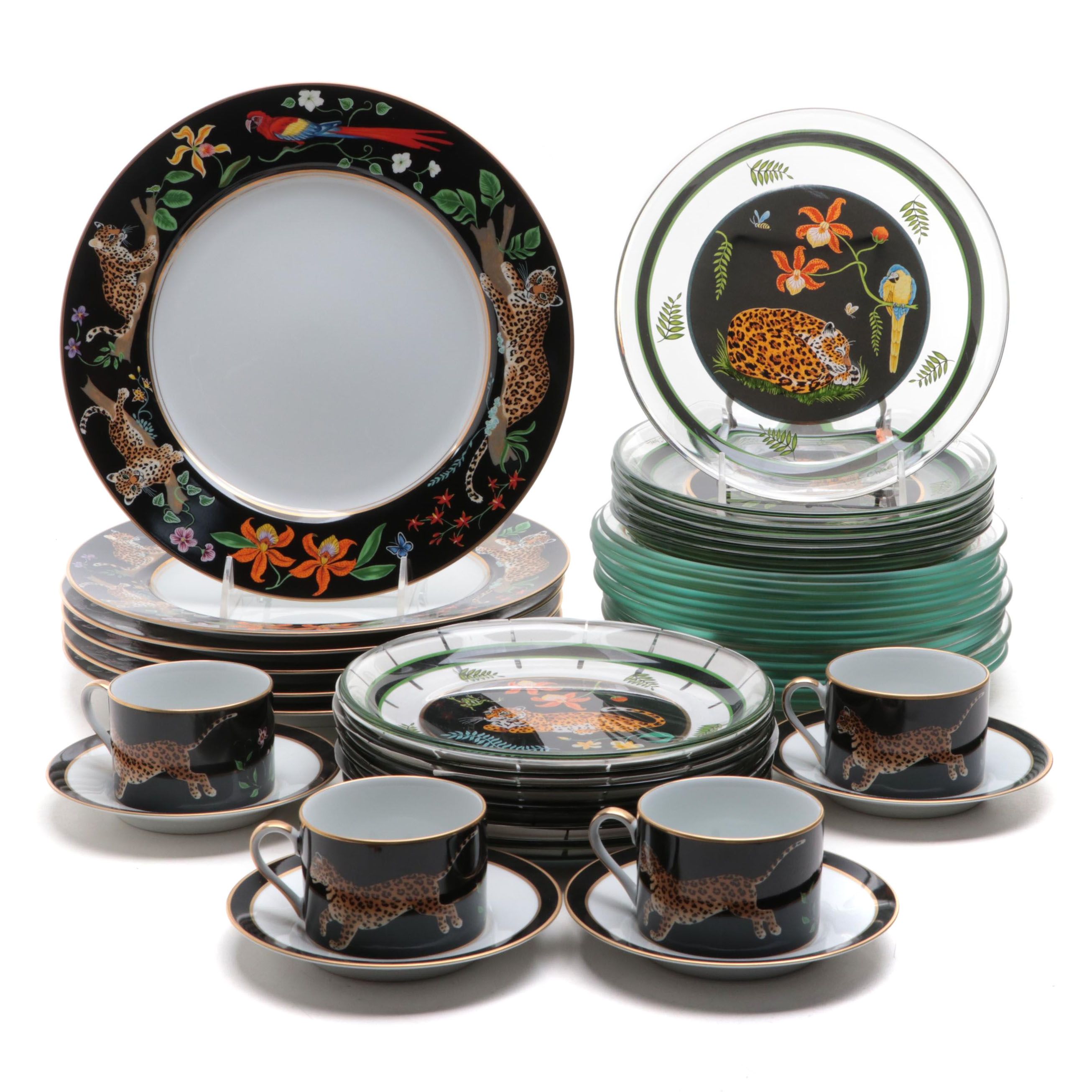 Lynn Chase "Jaguar Jungle" Porcelain and Other Tableware