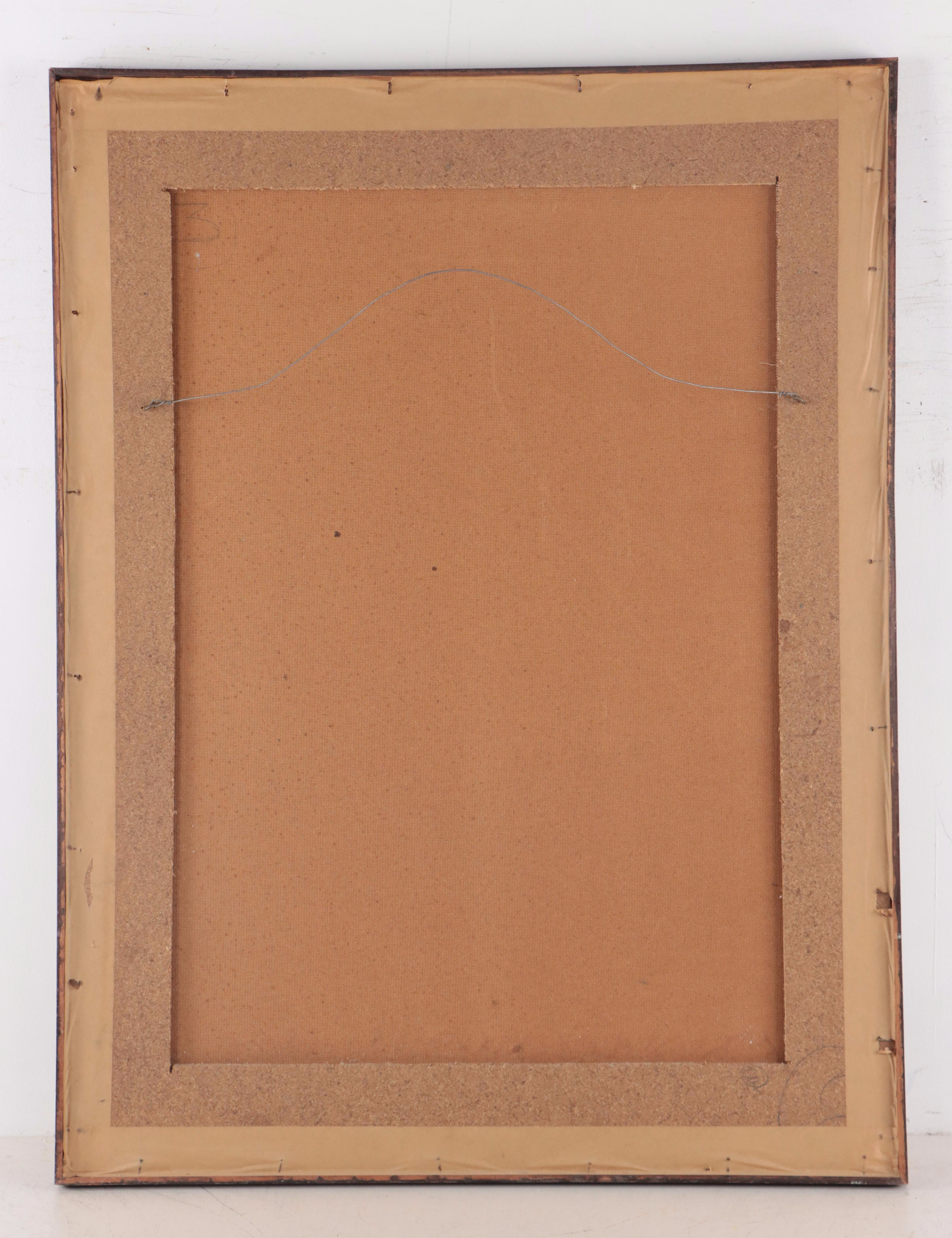 Oscar Payés Mixed Media Painting "Palín, Guatemala," 1986