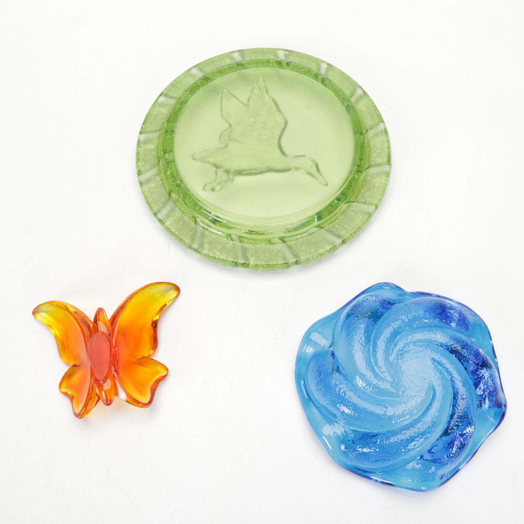 Milk Glass Tobacco Jar, Swedish Glass, Candle Holders, and More