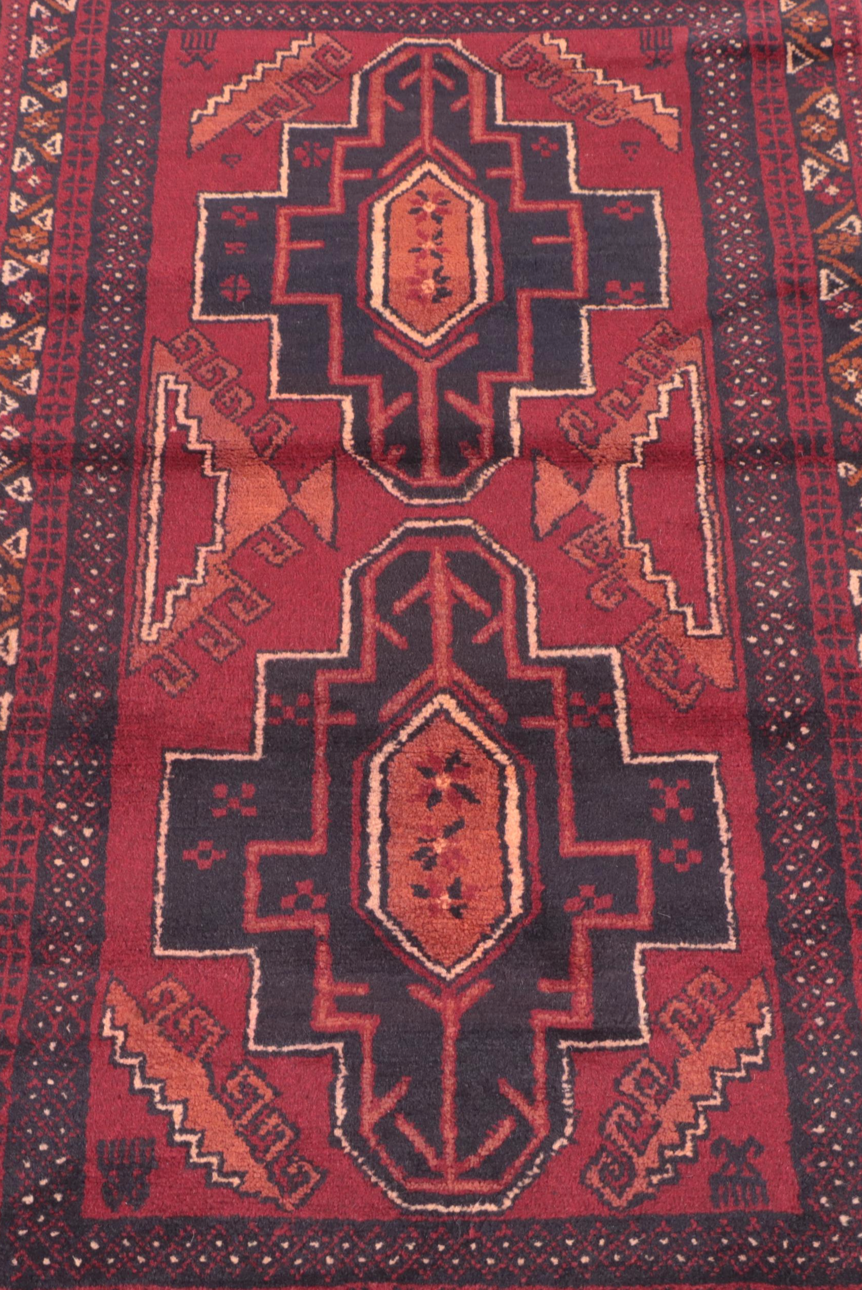 2'8 x 4'8 Hand-Knotted Afghan Taimani Accent Rug