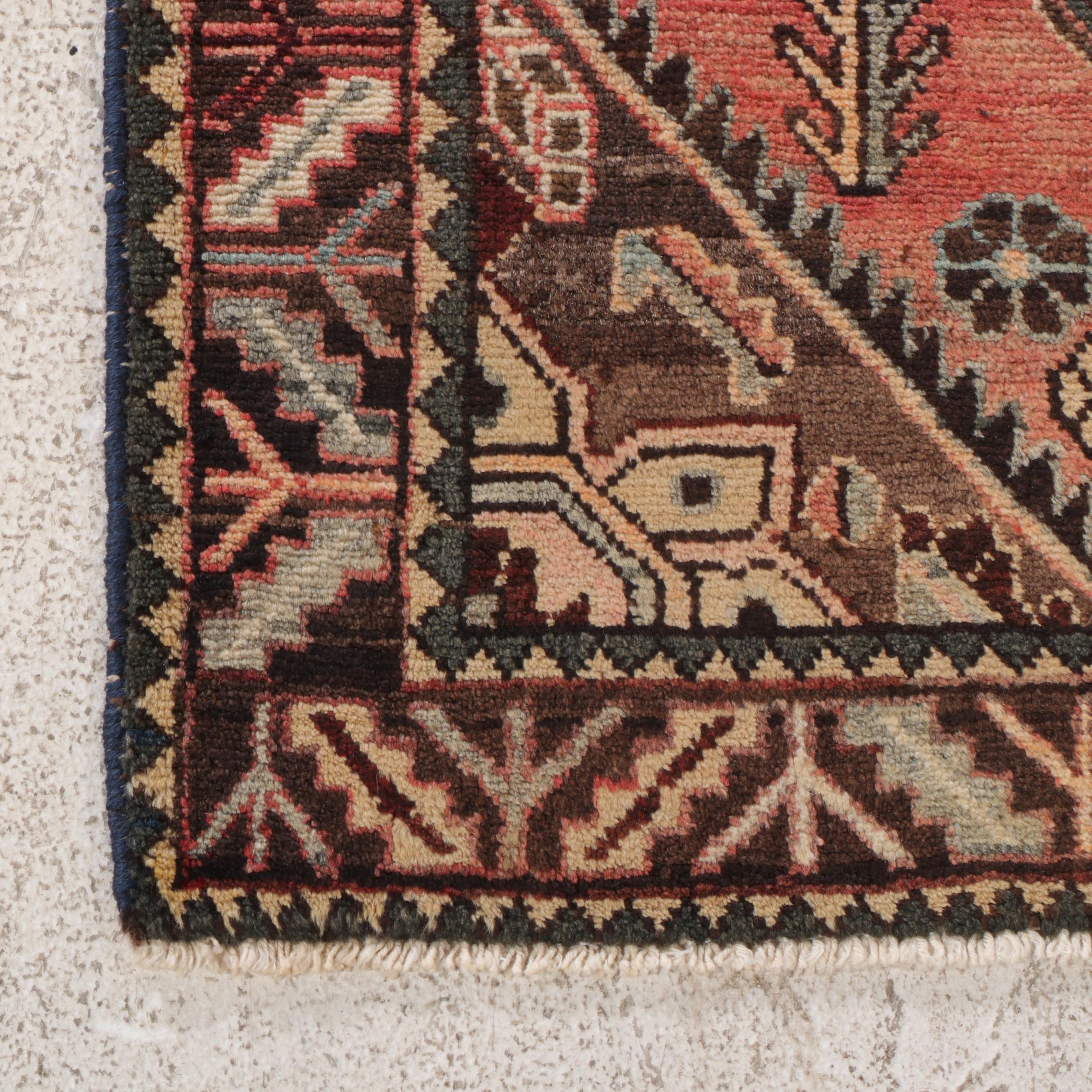 3'8 x 5' Hand-Knotted Persian Hamadan Area Rug