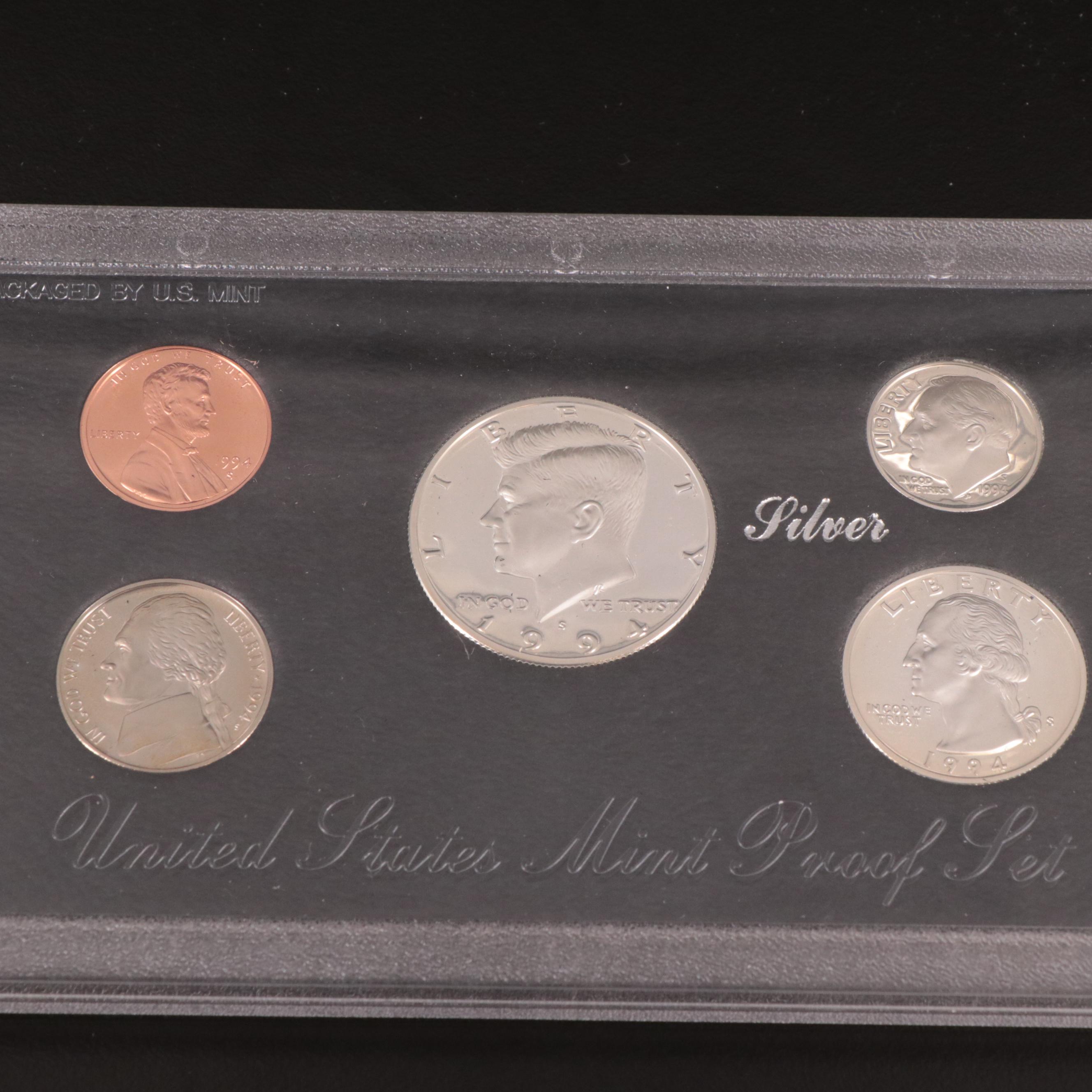 Two U.S. Mint Silver Proof Sets and a Proof American Silver Eagle