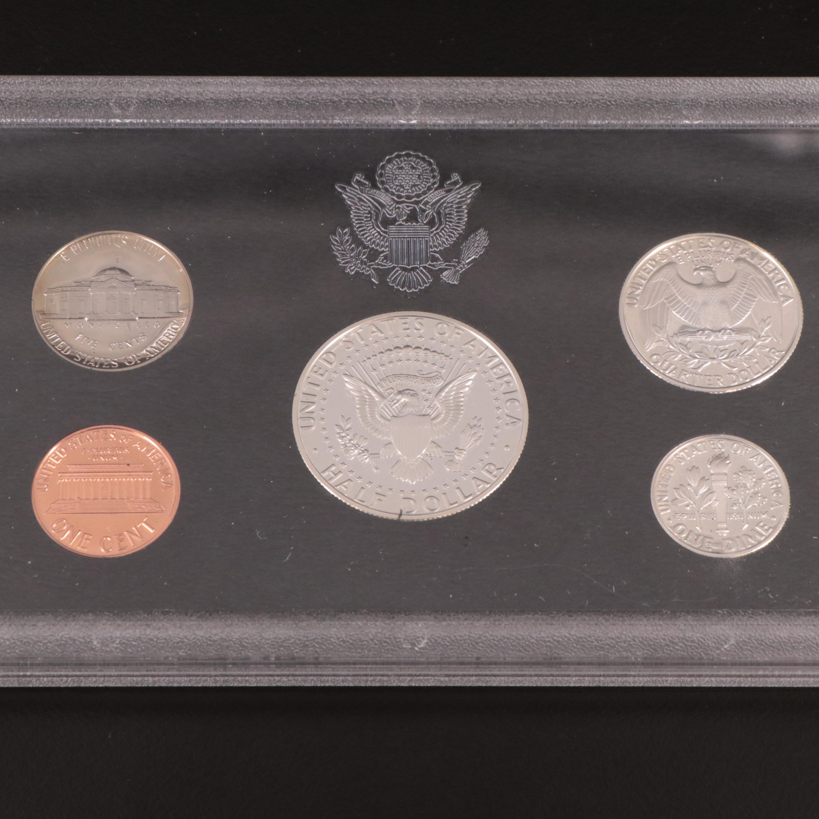 Two U.S. Mint Silver Proof Sets and a Proof American Silver Eagle