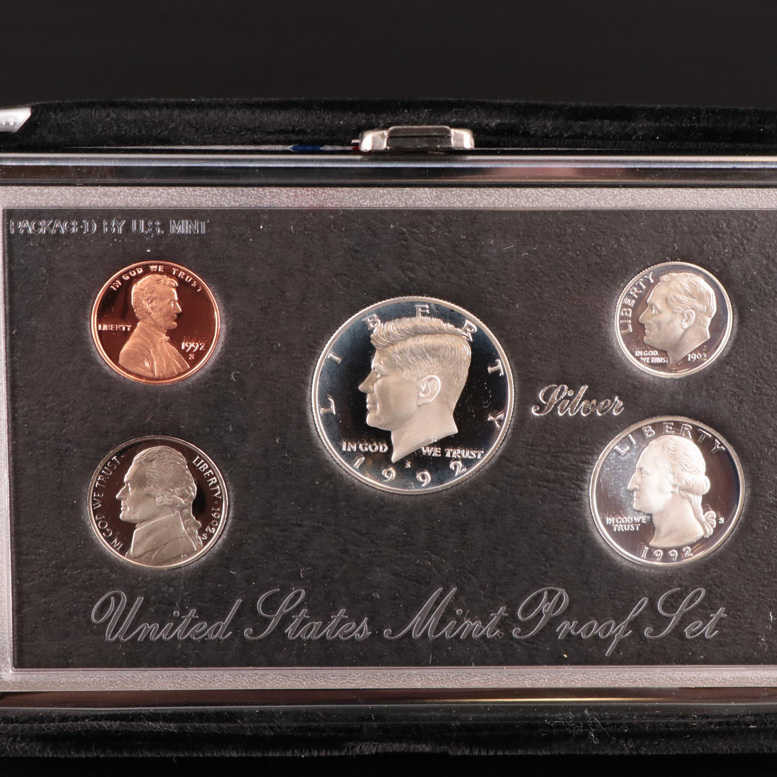 Two U.S. Mint Silver Proof Sets and a Proof American Silver Eagle