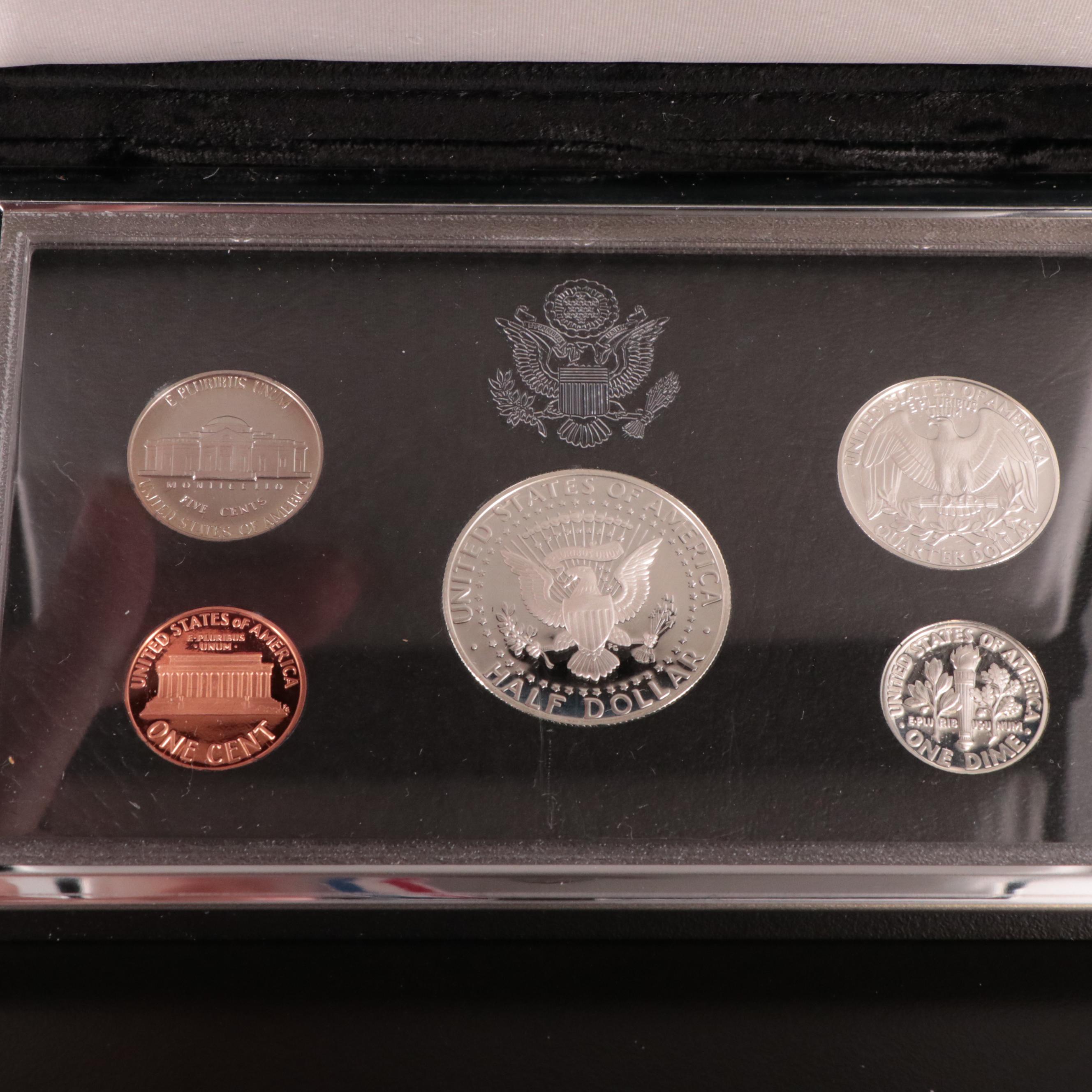 Two U.S. Mint Silver Proof Sets and a Proof American Silver Eagle