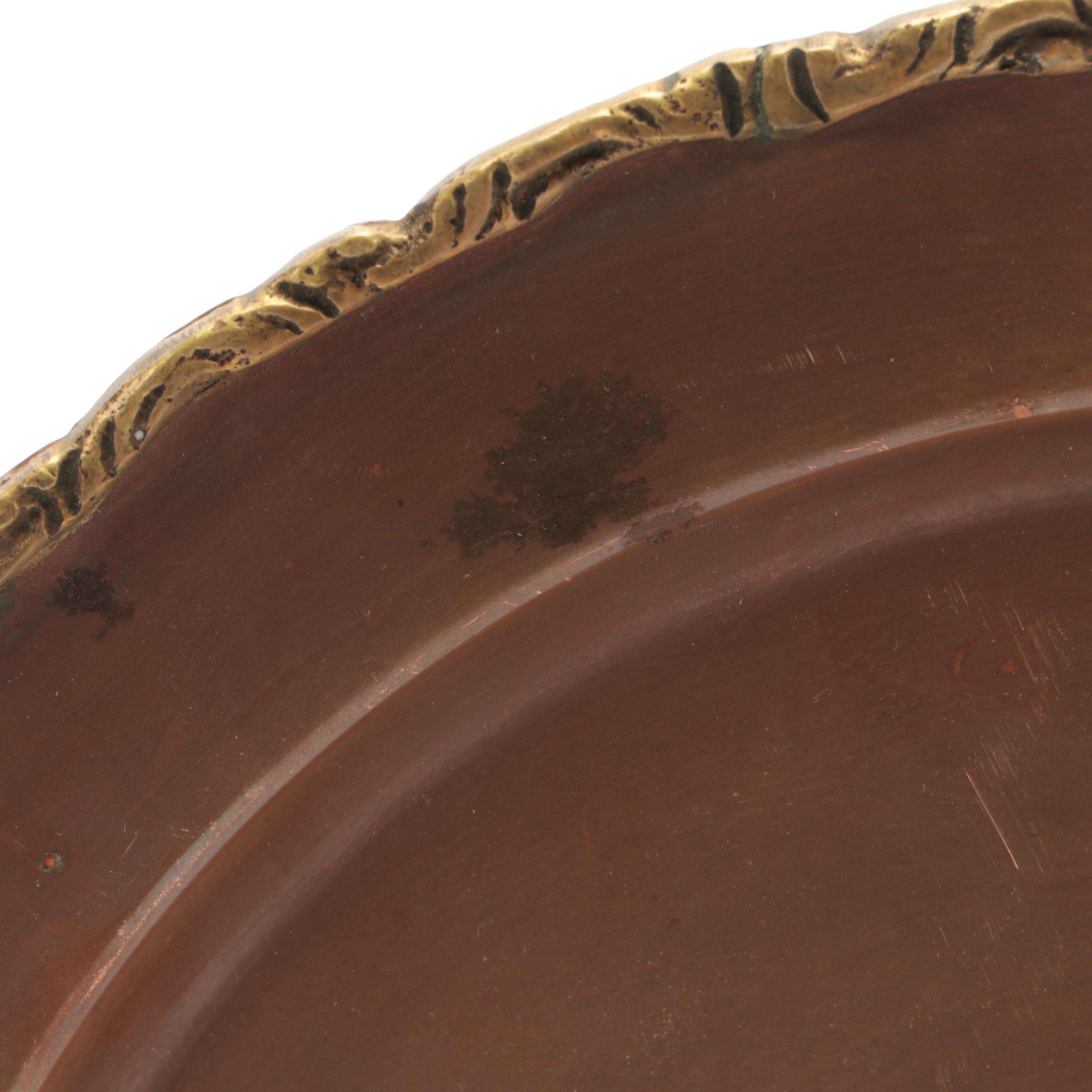 Copper Fondue Pot with Other Tableware, Mid to Late 20th Century