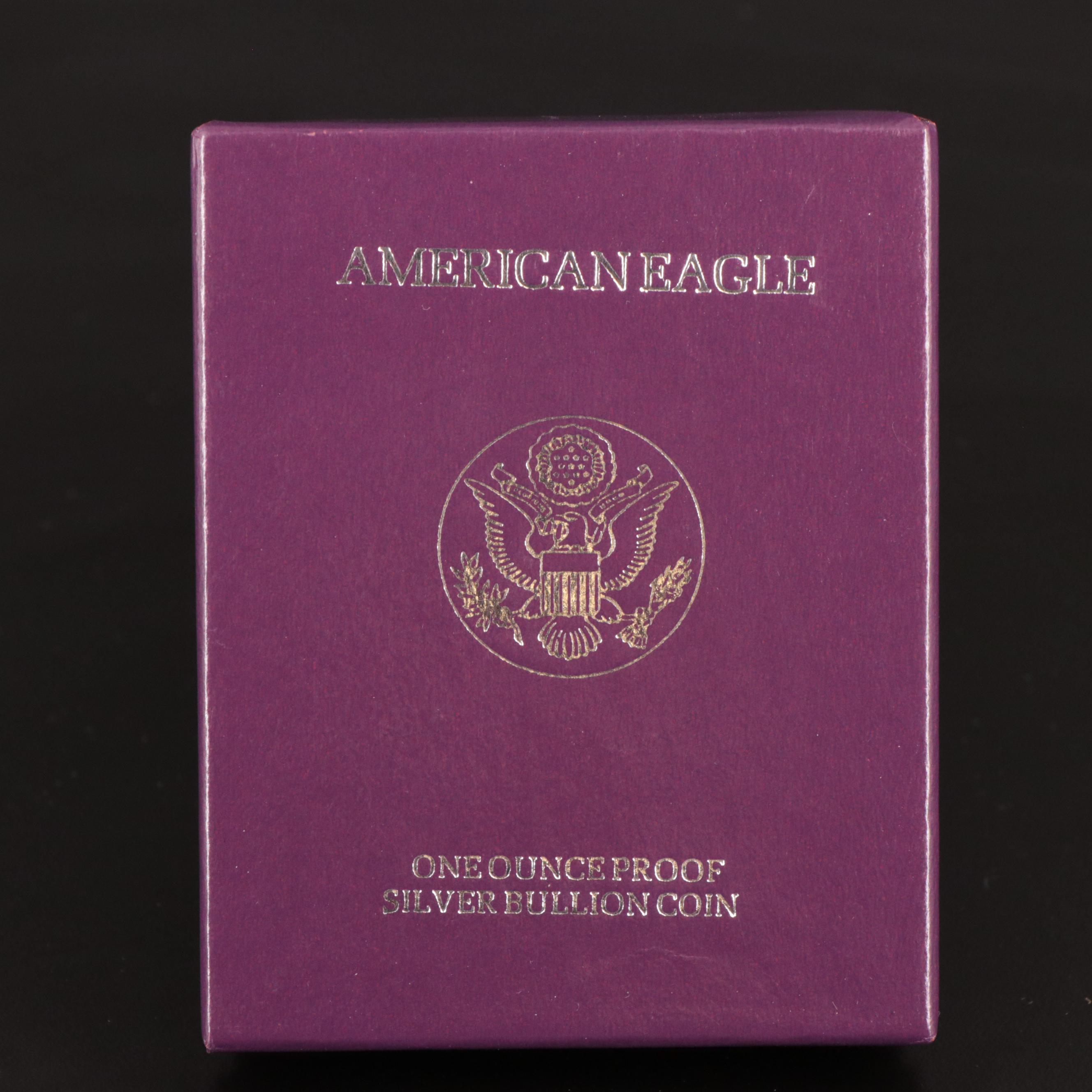 Two U.S. Mint Silver Proof Sets and a Proof American Silver Eagle