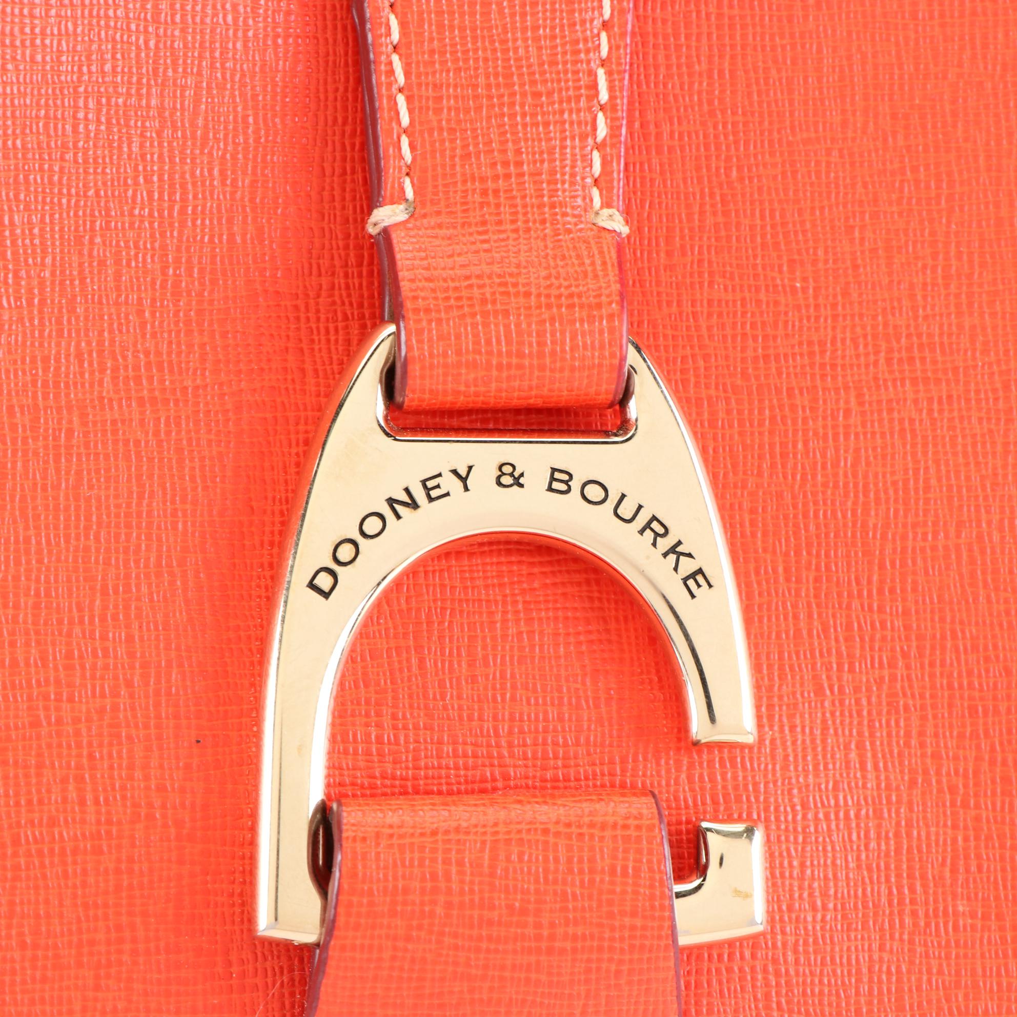 Dooney & Bourke Gray Crossbody, Burgundy Tote, & Orange Shoulder Bag in Leather