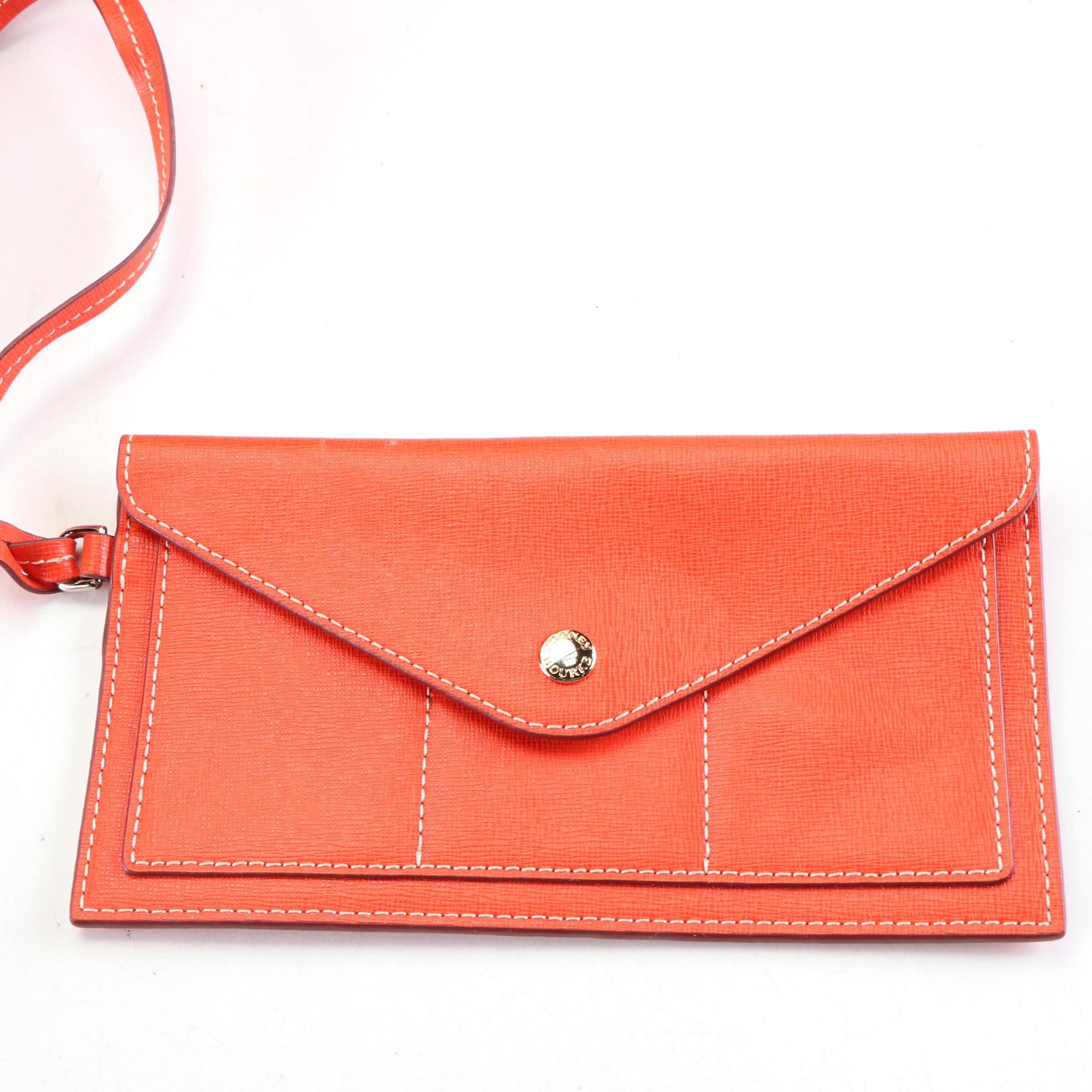 Dooney & Bourke Gray Crossbody, Burgundy Tote, & Orange Shoulder Bag in Leather