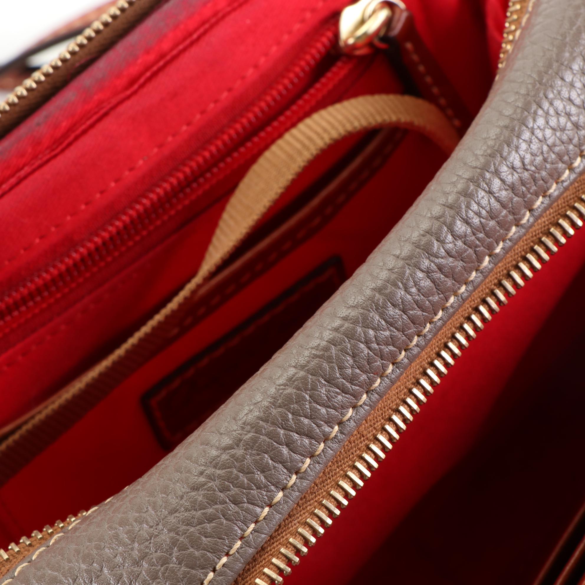 Dooney & Bourke Gray Crossbody, Burgundy Tote, & Orange Shoulder Bag in Leather