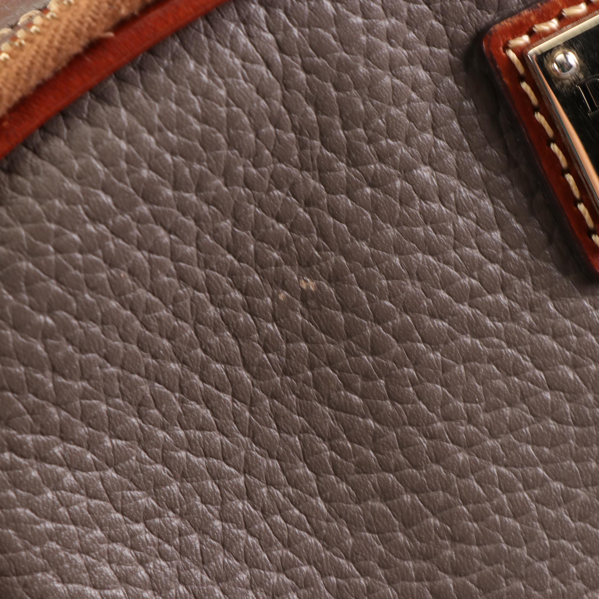 Dooney & Bourke Gray Crossbody, Burgundy Tote, & Orange Shoulder Bag in Leather