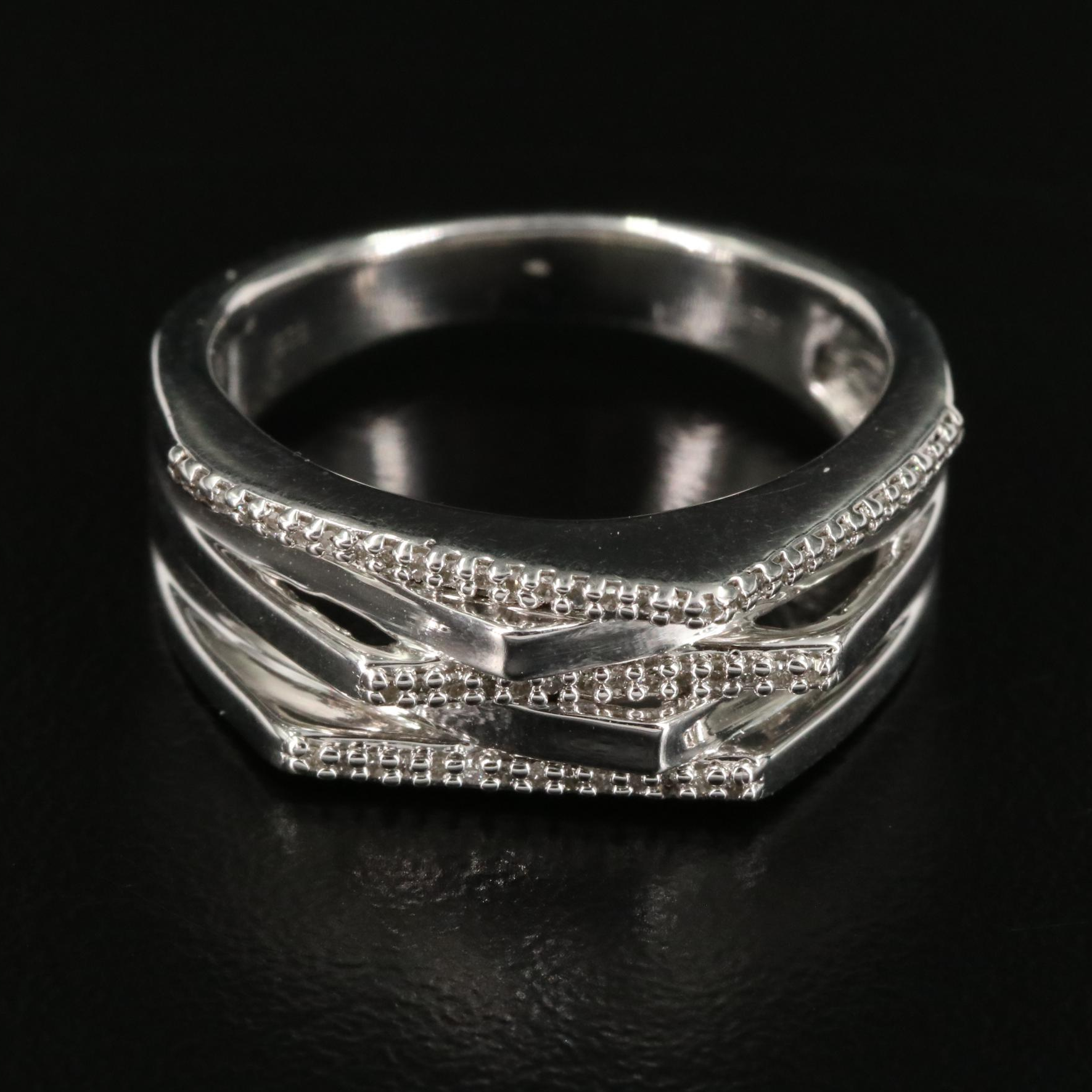 Sterling 0.11 CTW Diamond Ring