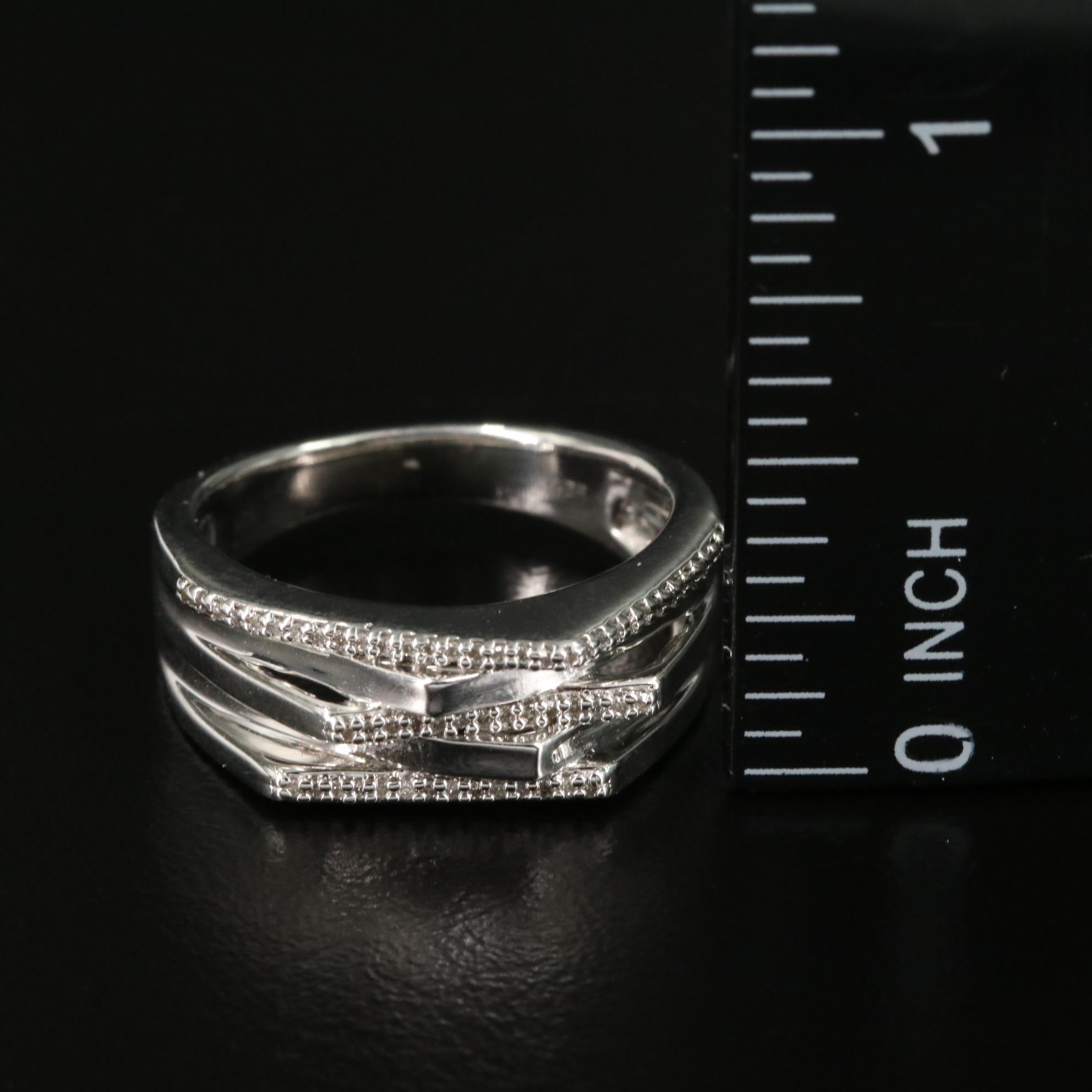 Sterling 0.11 CTW Diamond Ring