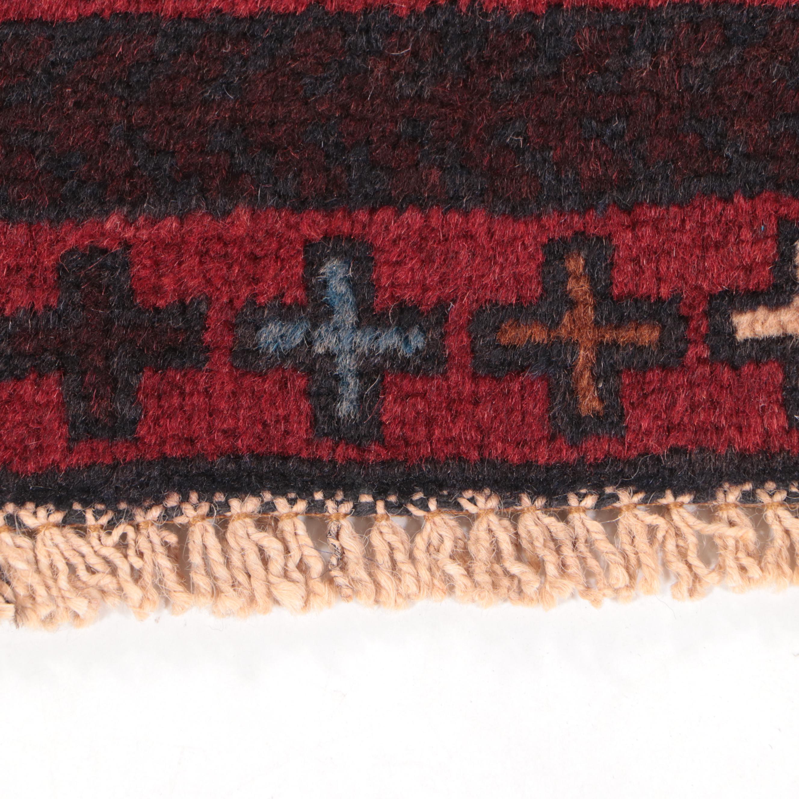 2'9 x 5' Hand-Knotted Afghan Taimani Accent Rug