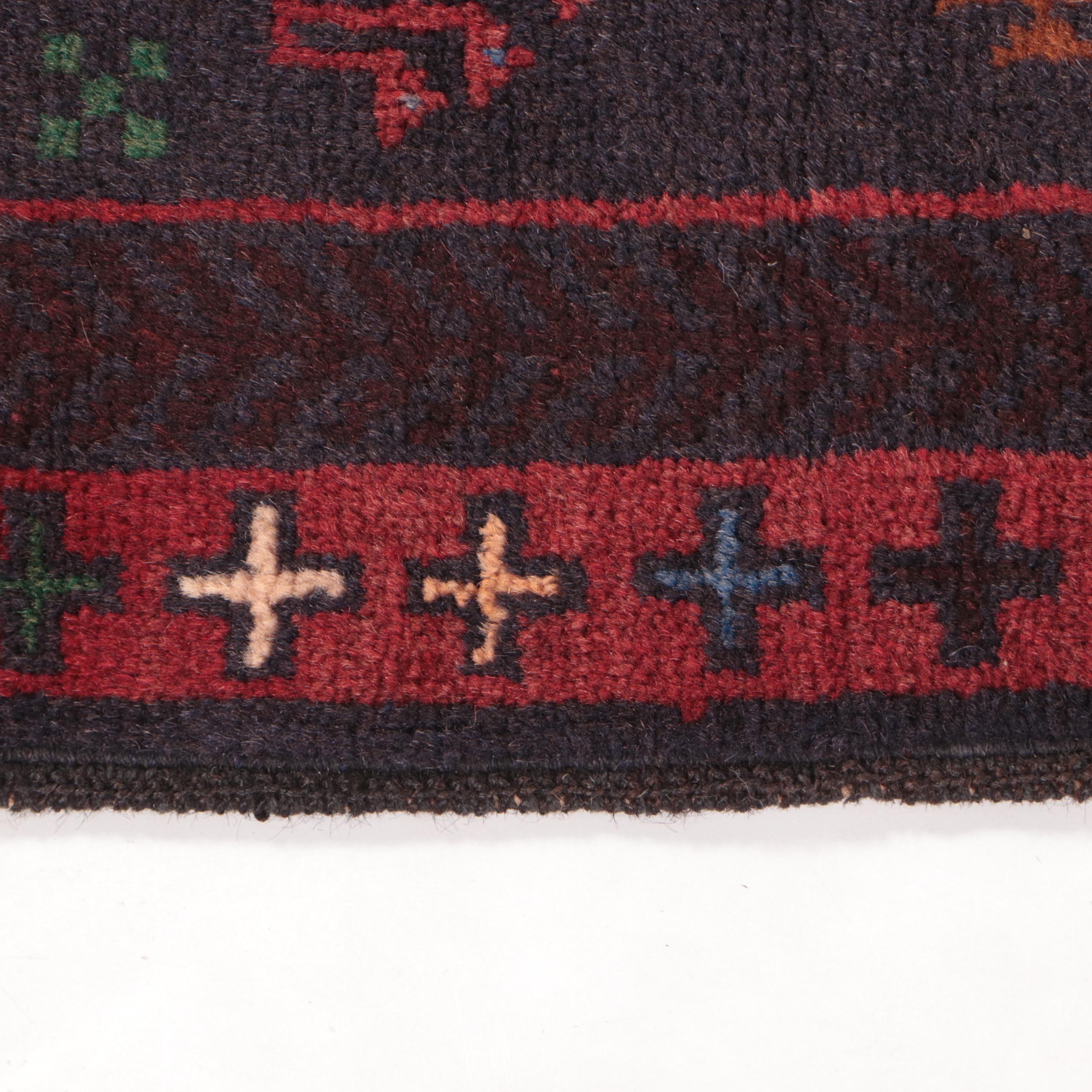 2'9 x 5' Hand-Knotted Afghan Taimani Accent Rug