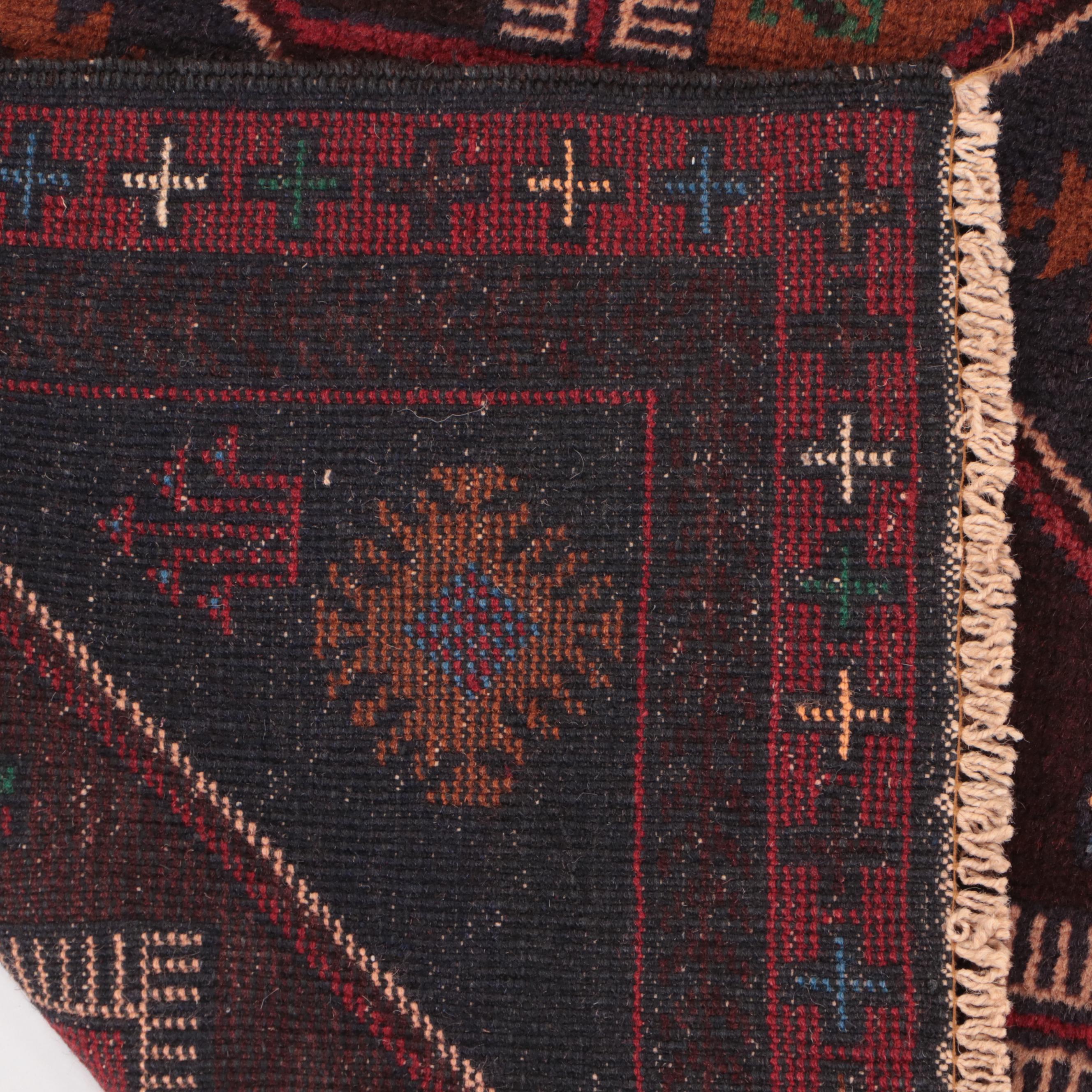 2'9 x 5' Hand-Knotted Afghan Taimani Accent Rug