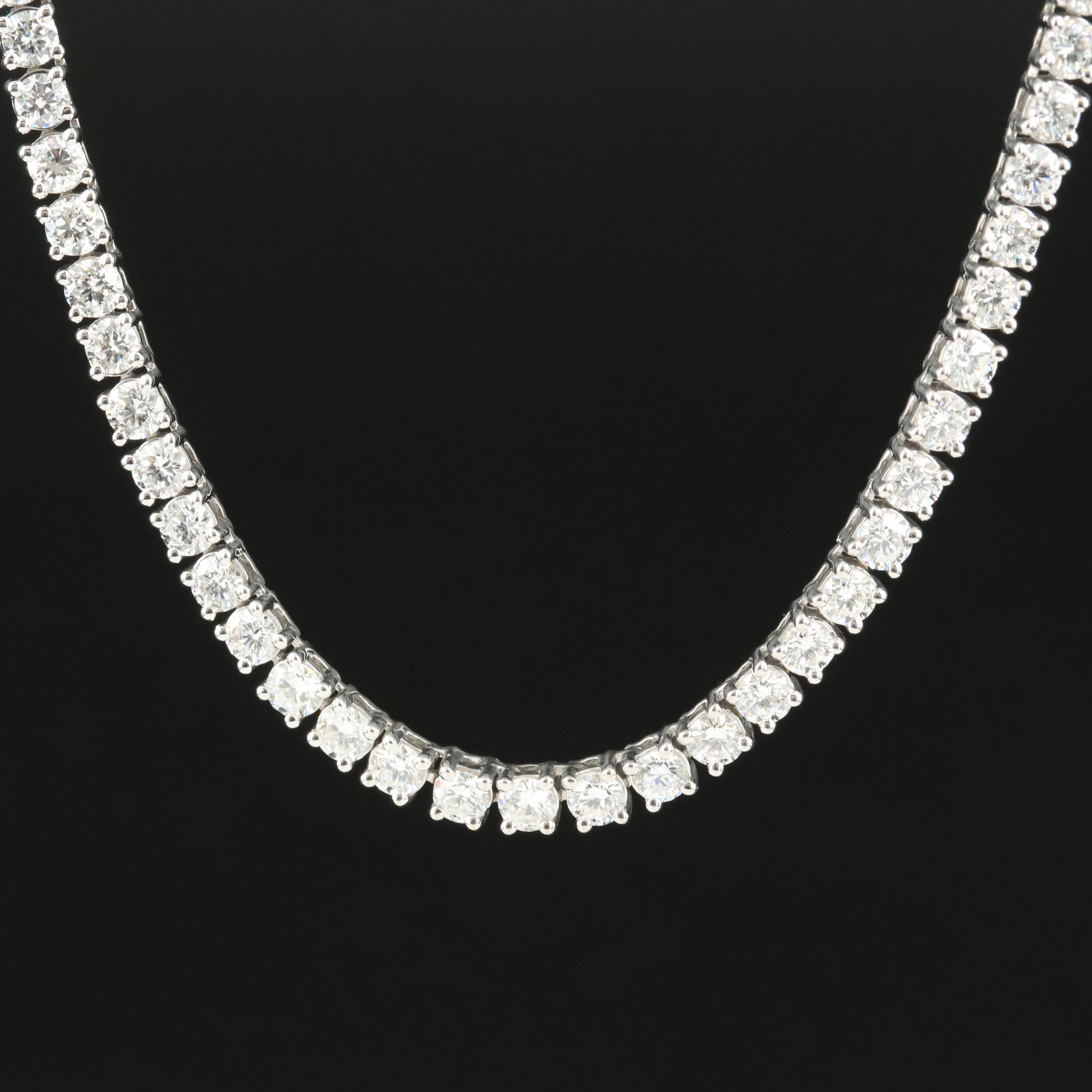 14K 10.72 CTW Lab Grown Diamond Rivière Necklace
