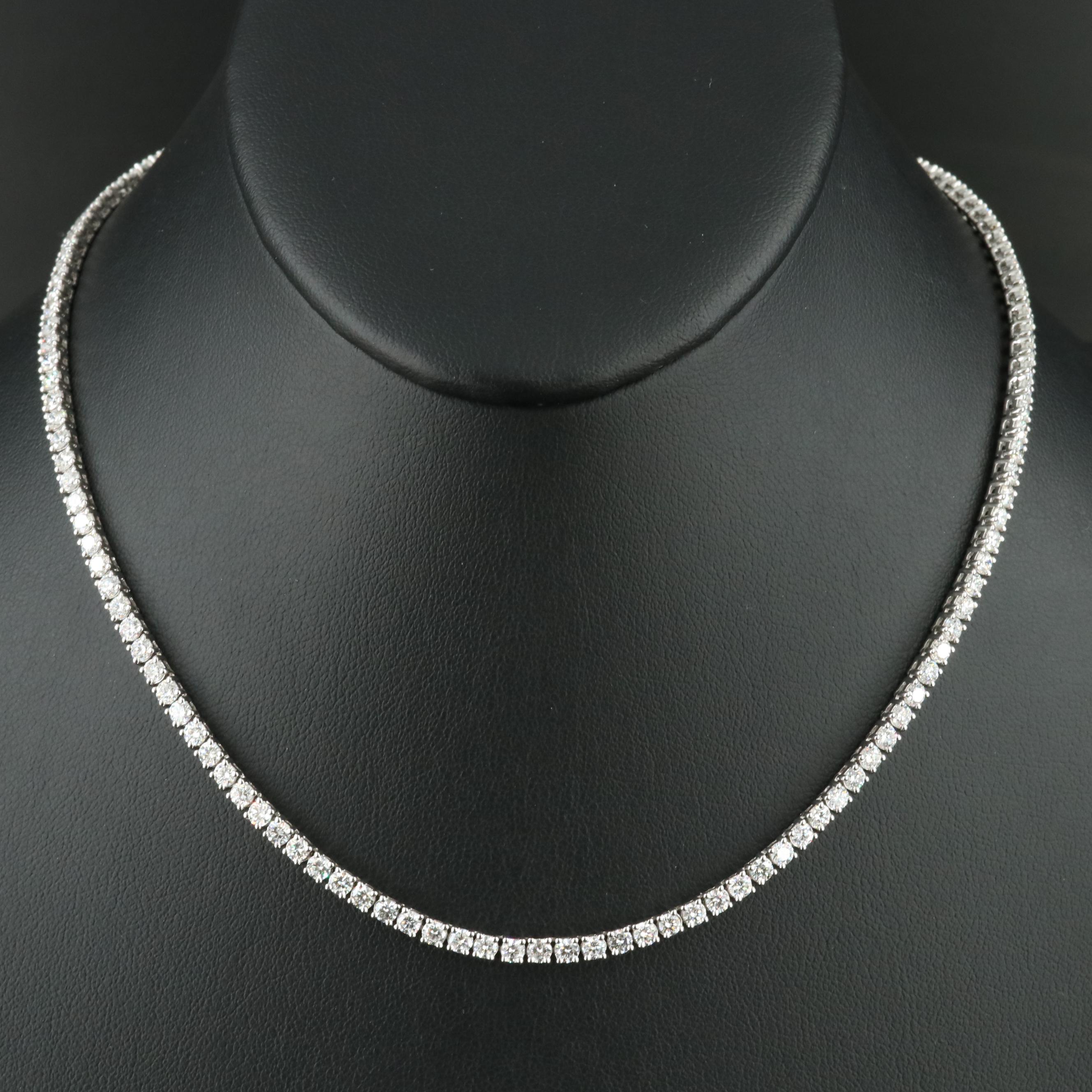 14K 10.72 CTW Lab Grown Diamond Rivière Necklace