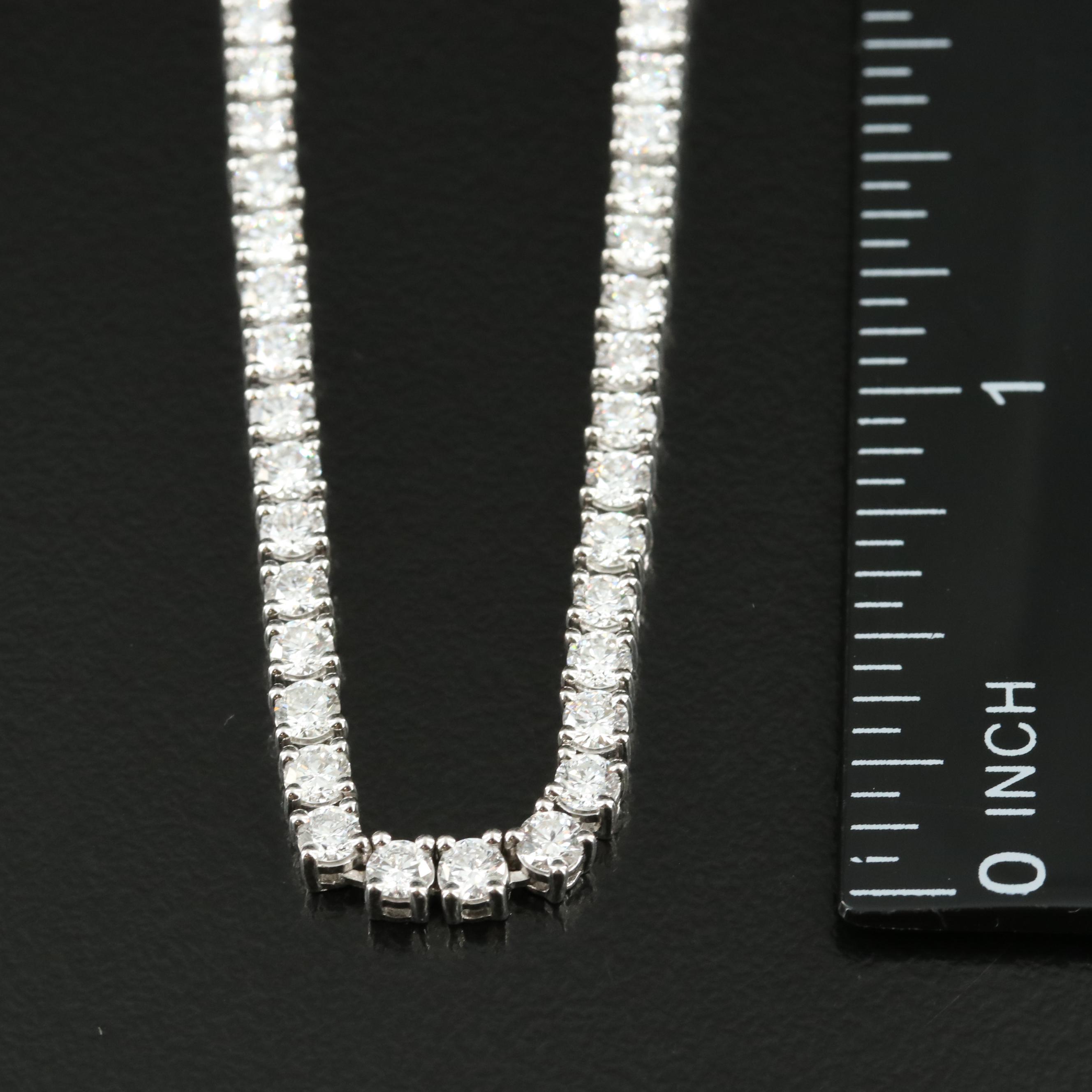 14K 10.72 CTW Lab Grown Diamond Rivière Necklace