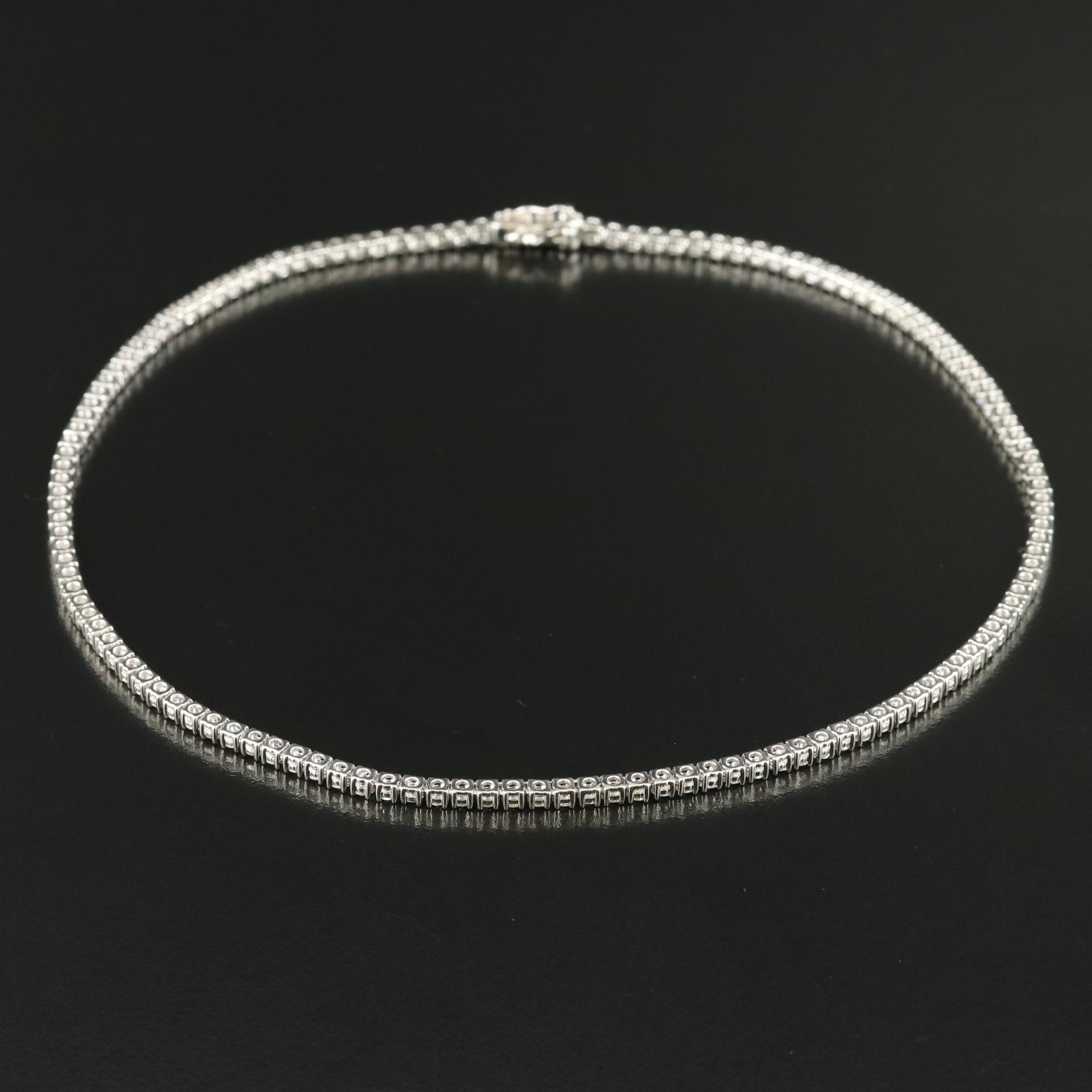 14K 10.72 CTW Lab Grown Diamond Rivière Necklace