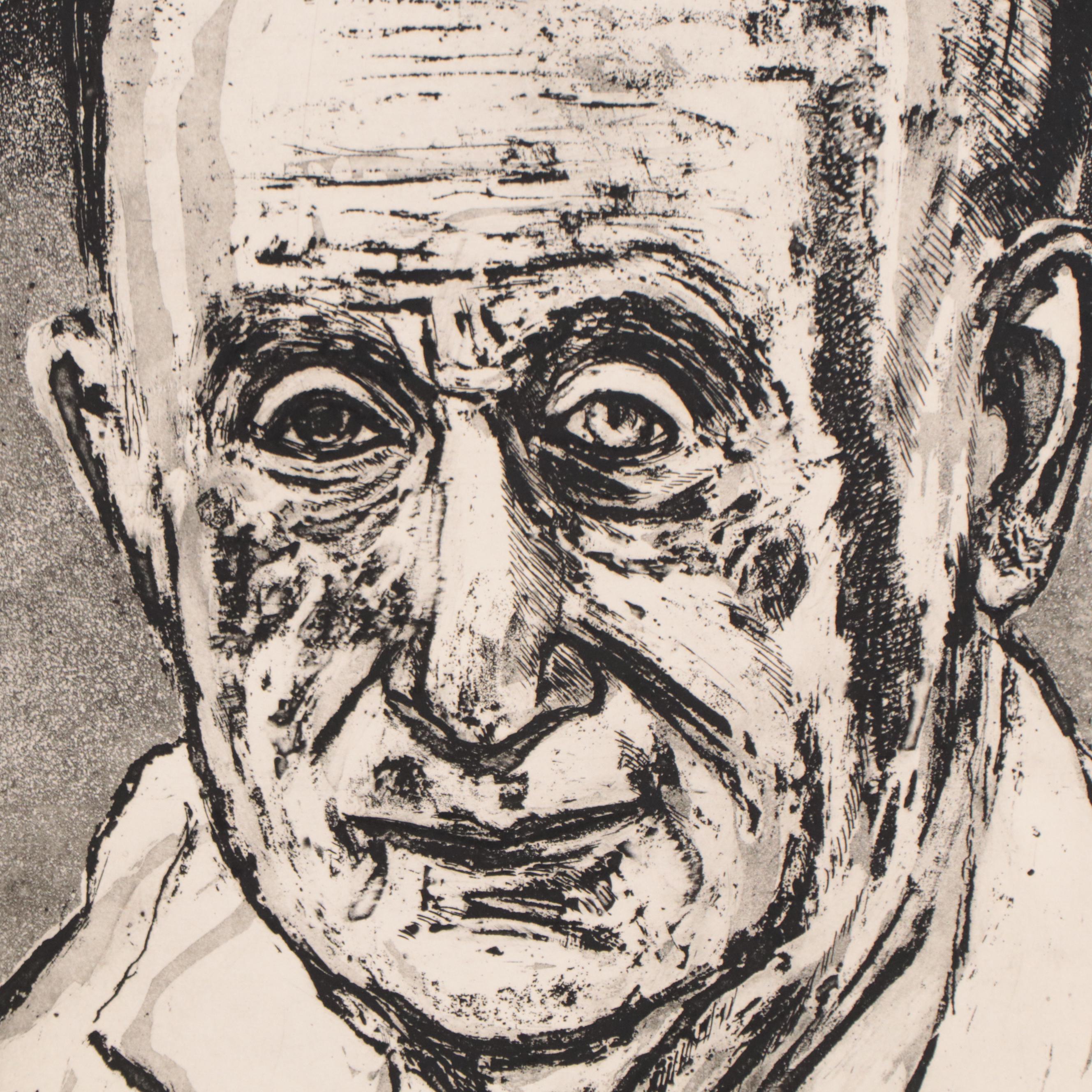 Sidney Chafetz Etching With Aquatint "Dr. Zollinger," 1975