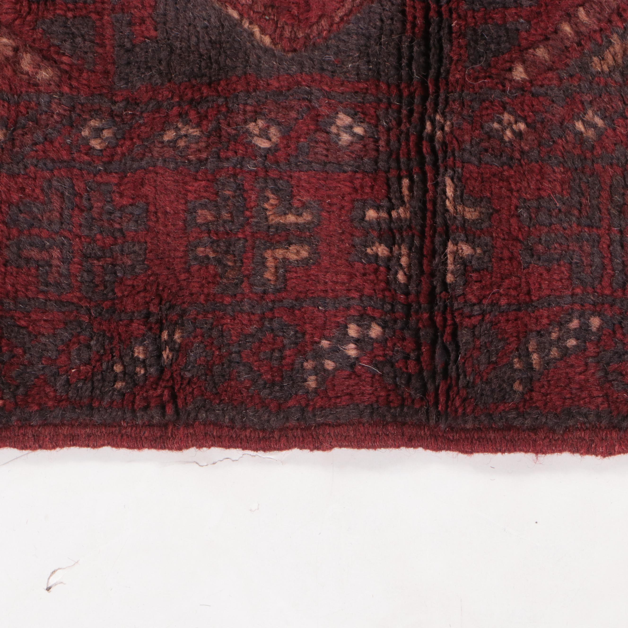 2' x 7'11 Hand-Knotted Afghan Mixed Technique Carpet Runner