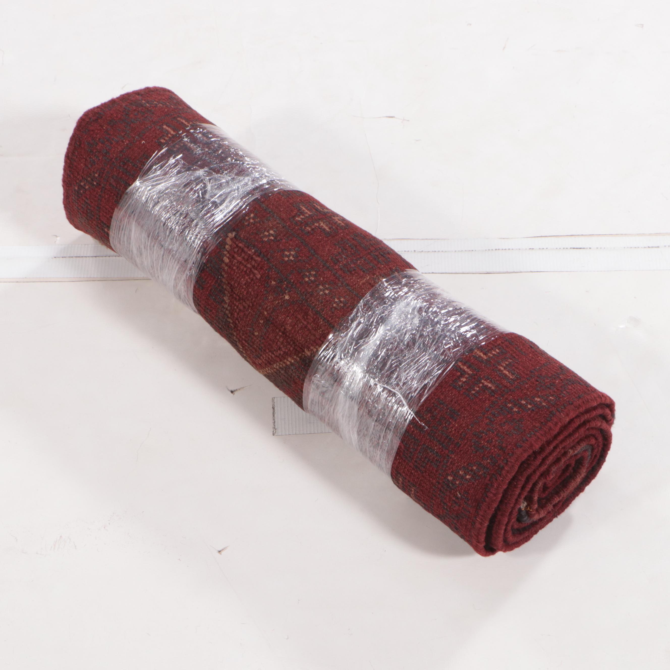 2' x 7'11 Hand-Knotted Afghan Mixed Technique Carpet Runner