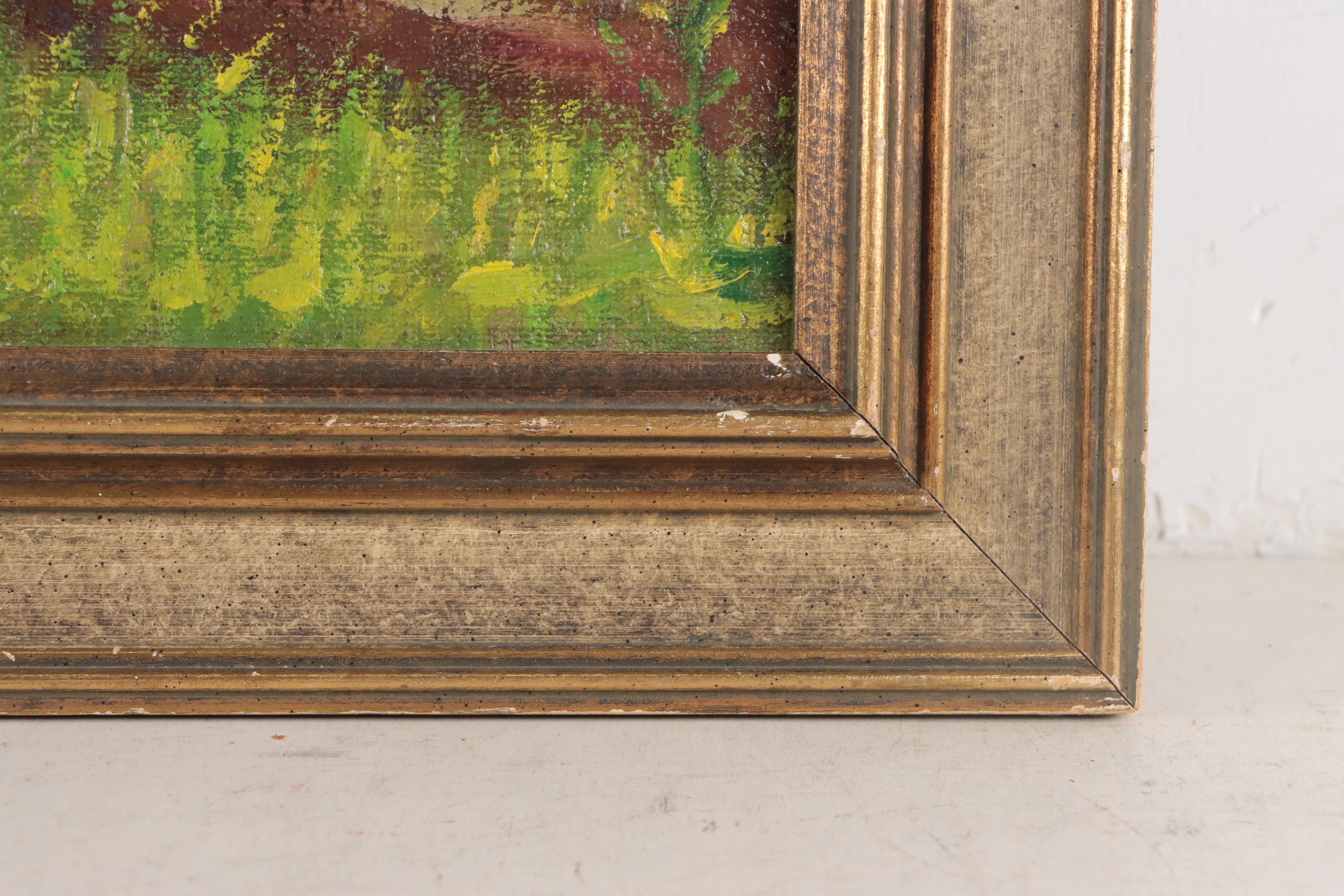 Kenneth H. Ozier Landscape Oil Painting, Mid to Late 20th Century