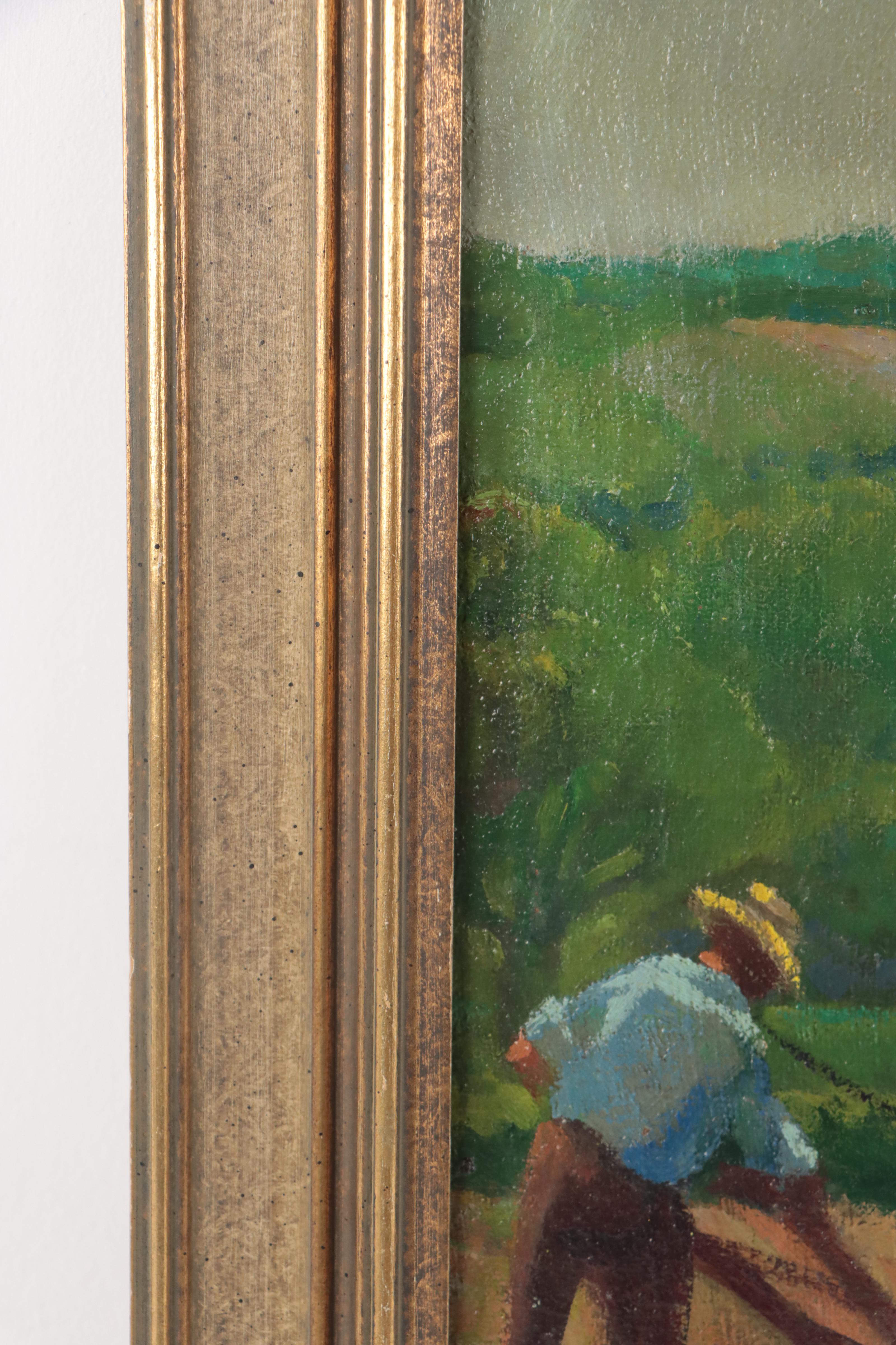 Kenneth H. Ozier Landscape Oil Painting, Mid to Late 20th Century