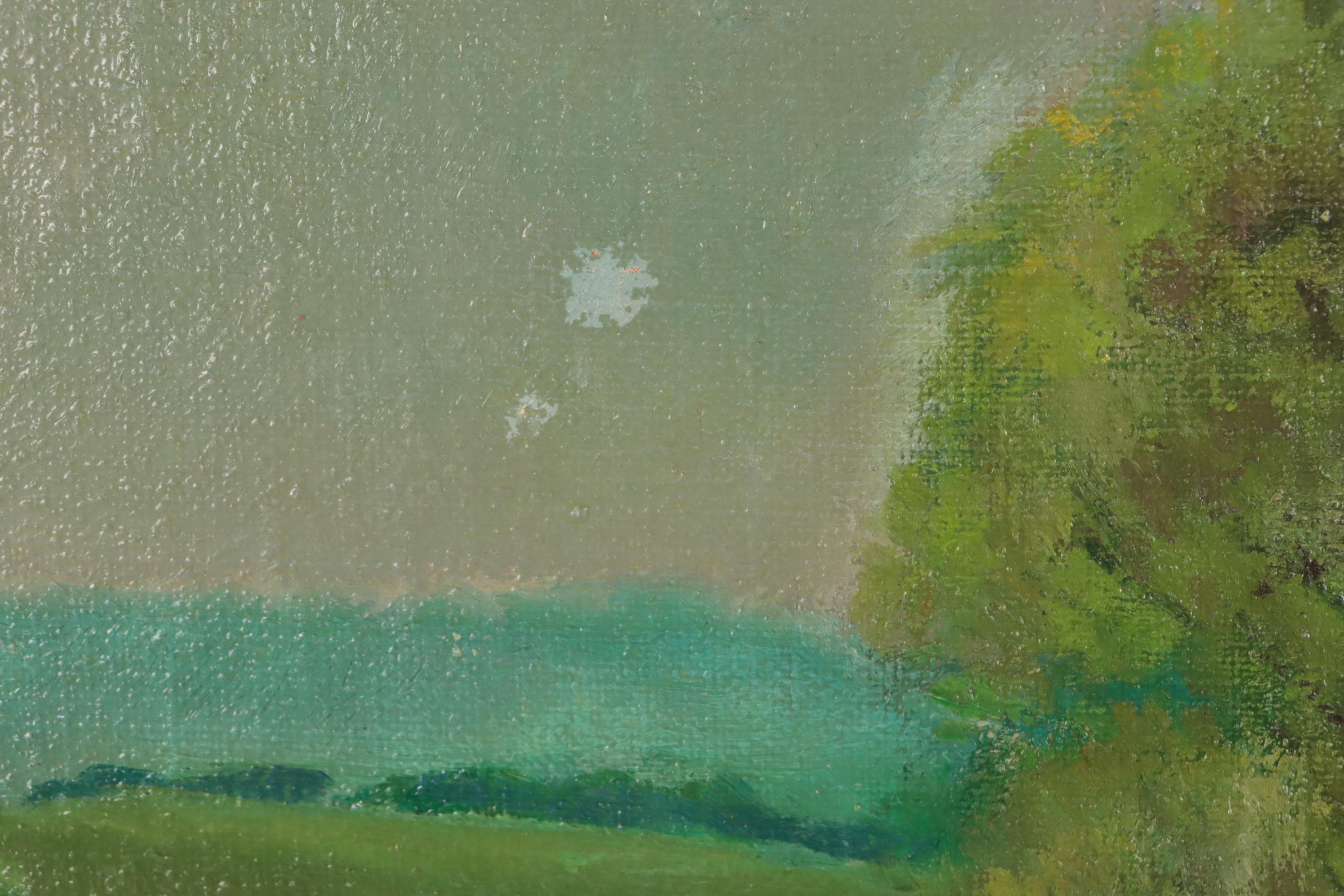 Kenneth H. Ozier Landscape Oil Painting, Mid to Late 20th Century