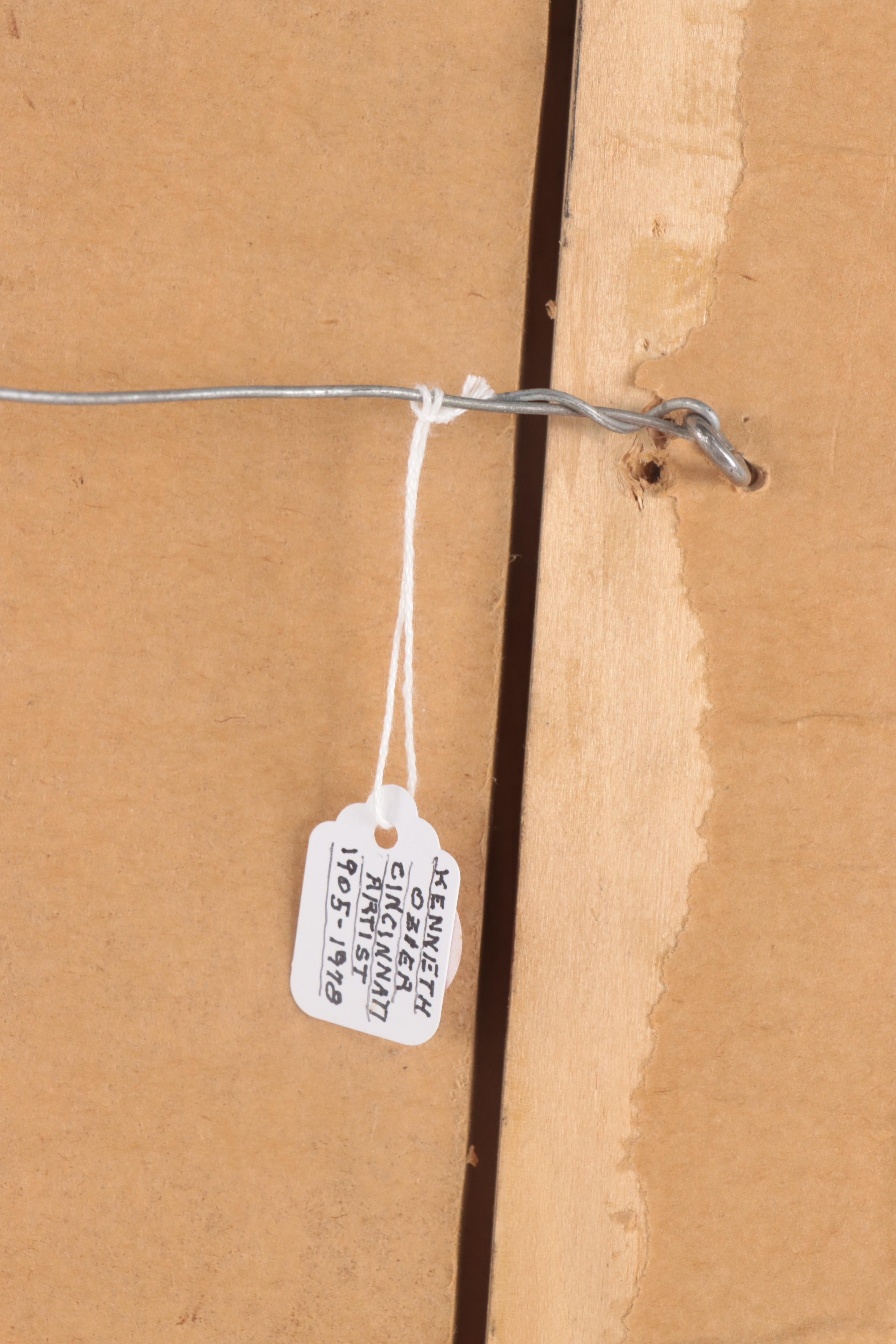 Kenneth H. Ozier Landscape Oil Painting, Mid to Late 20th Century