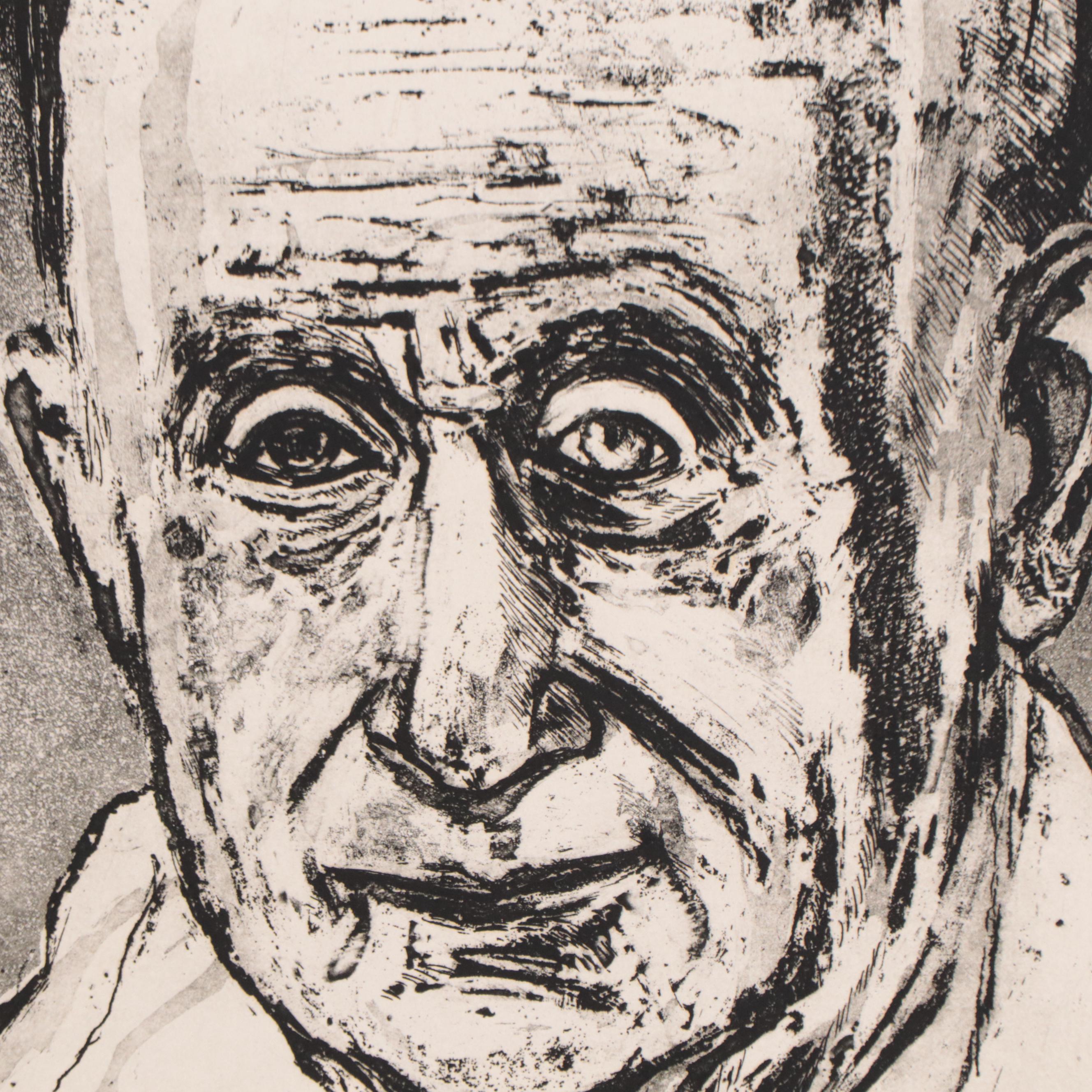 Sidney Chafetz Etching With Aquatint "Dr. Zollinger," 1975