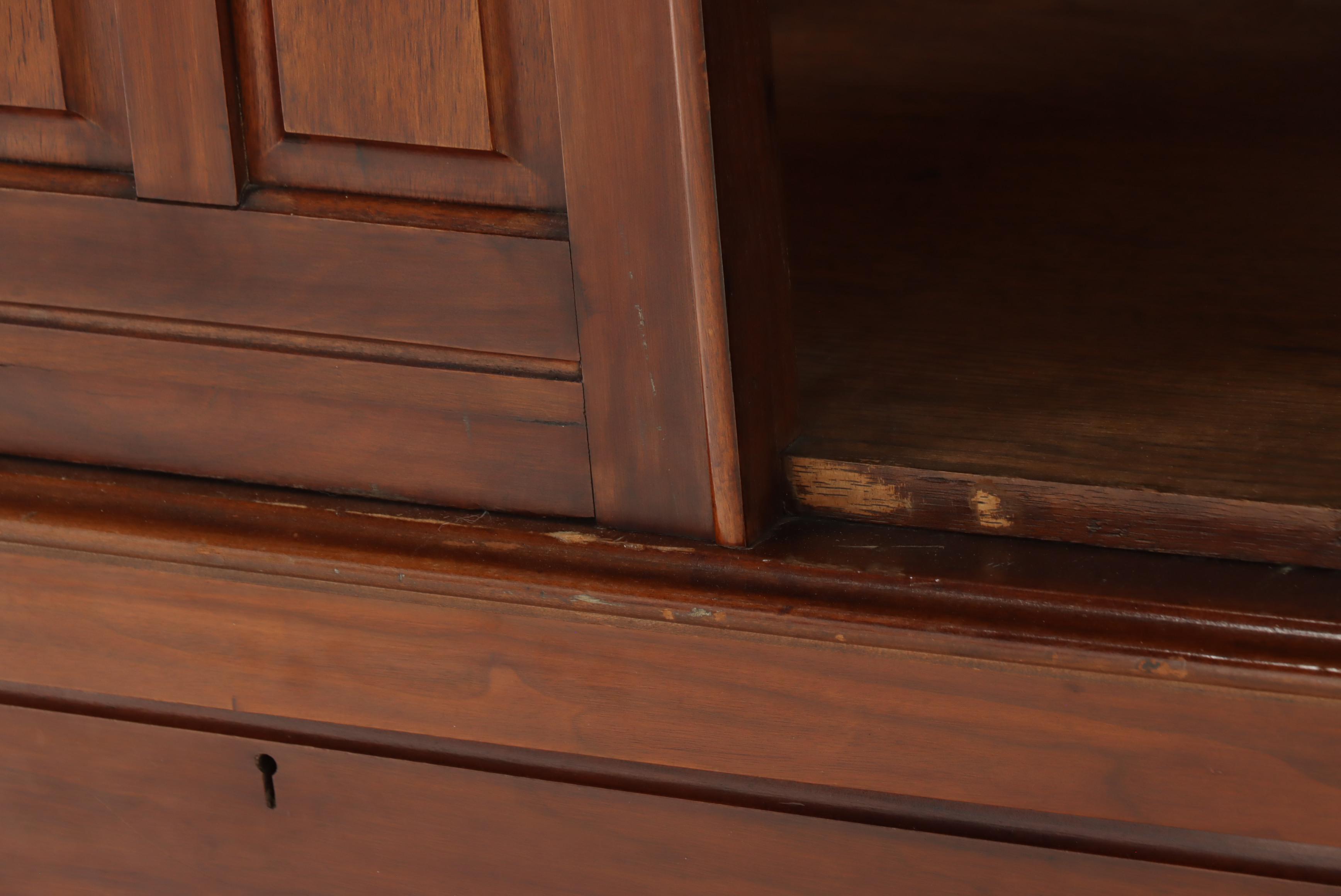 English Walnut Wardrobe, Early 20th Century