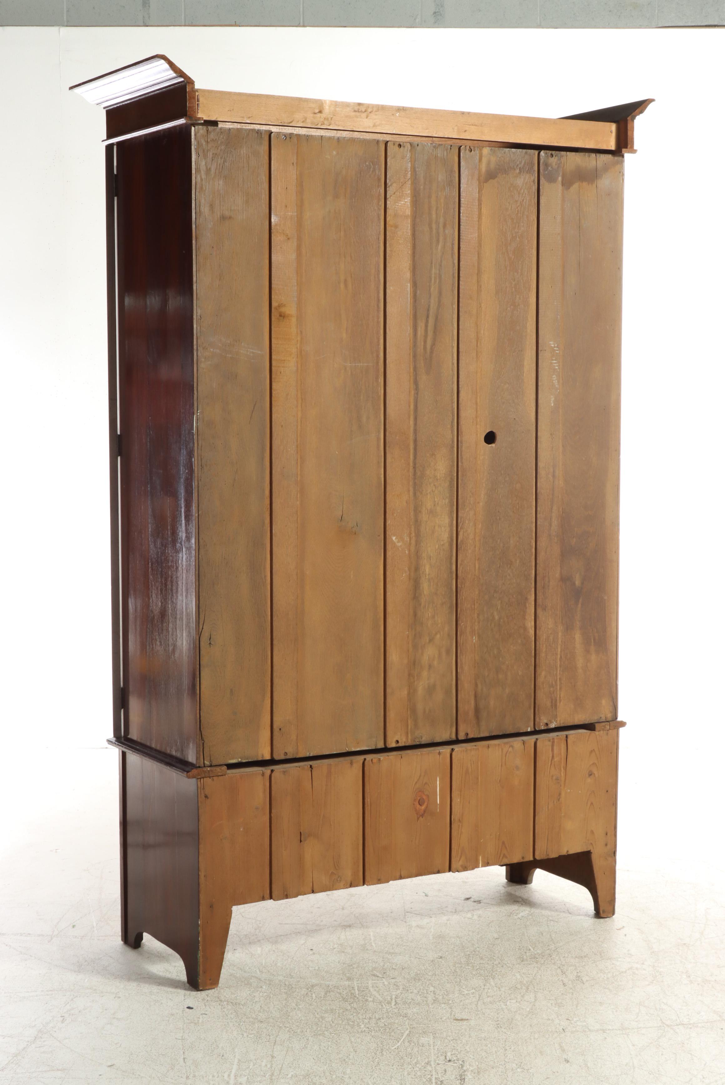 English Walnut Wardrobe, Early 20th Century