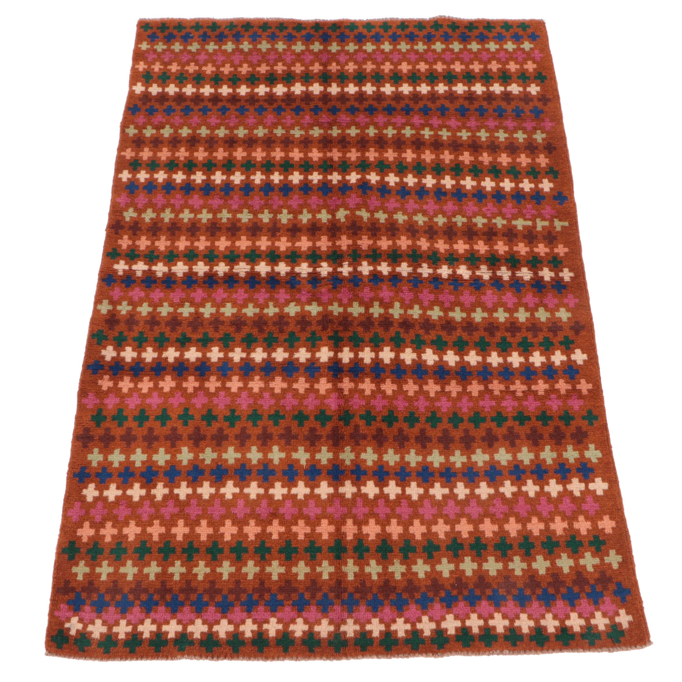 4' x 6'2 Hand-Knotted Indo-Persian Gabbeh Area Rug