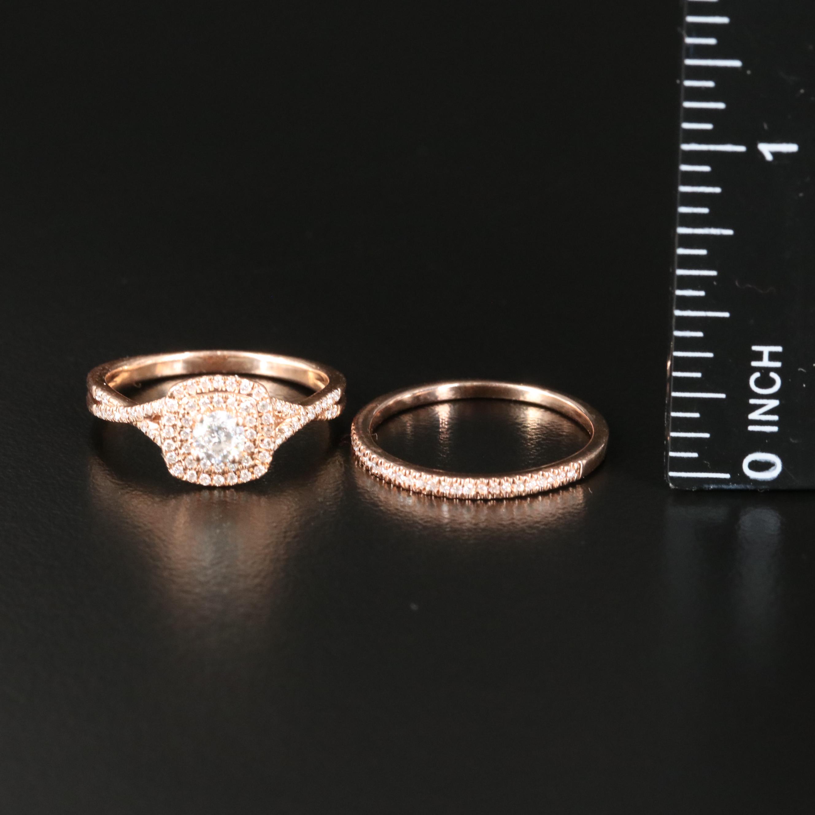 14K 0.40 CTW Diamond Ring and Band