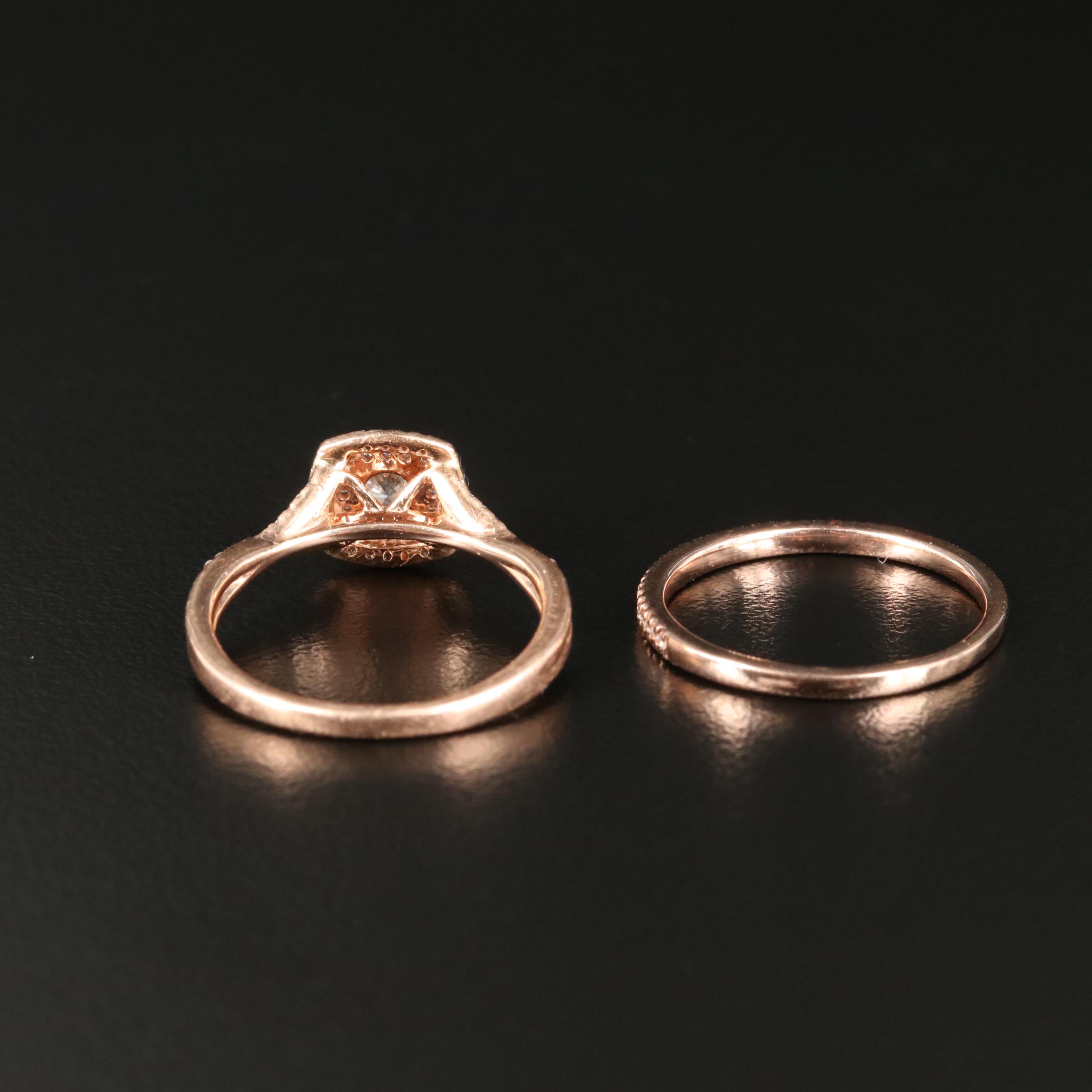 14K 0.40 CTW Diamond Ring and Band