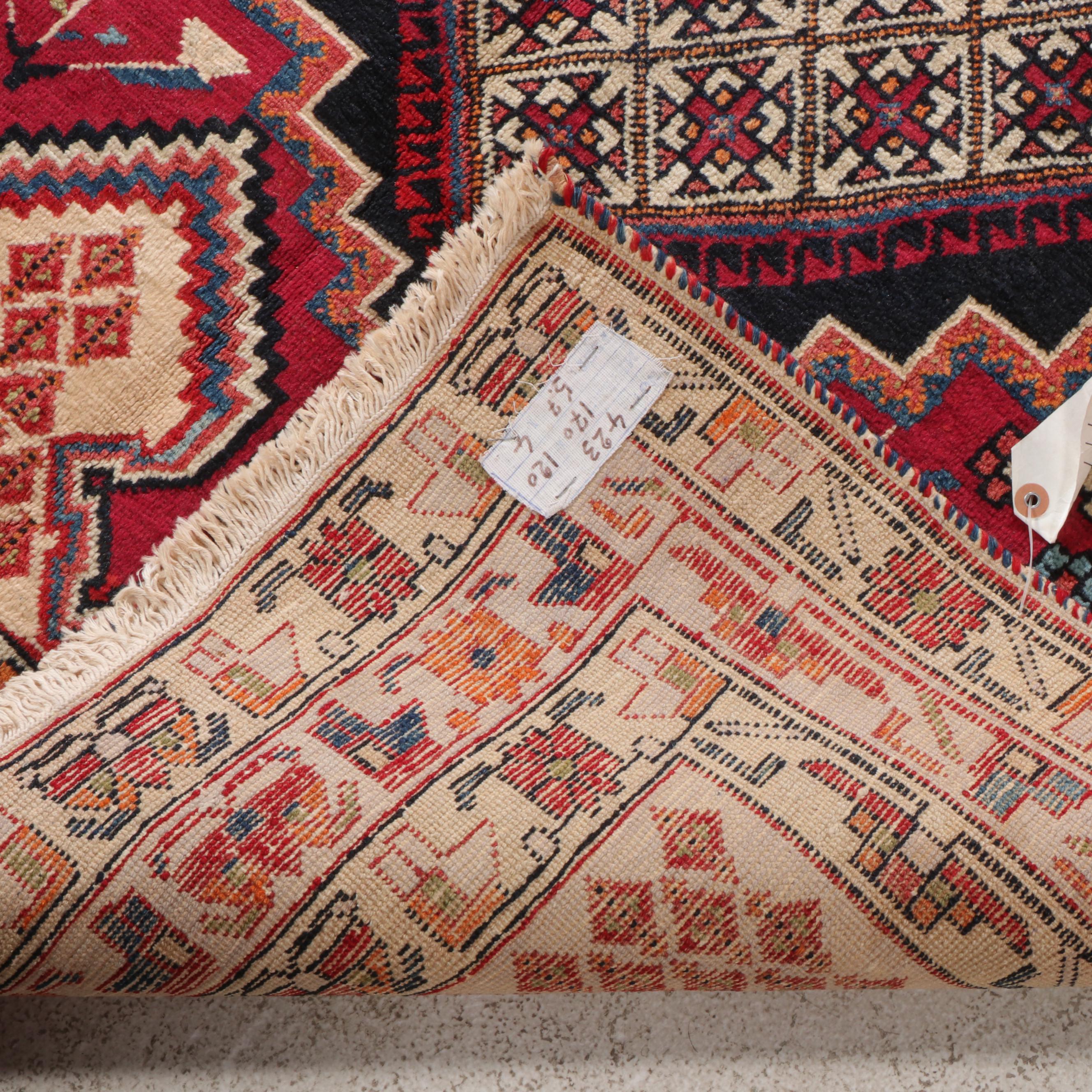 3'11 x 5'9 Hand-Knotted Persian Sirjan Area Rug