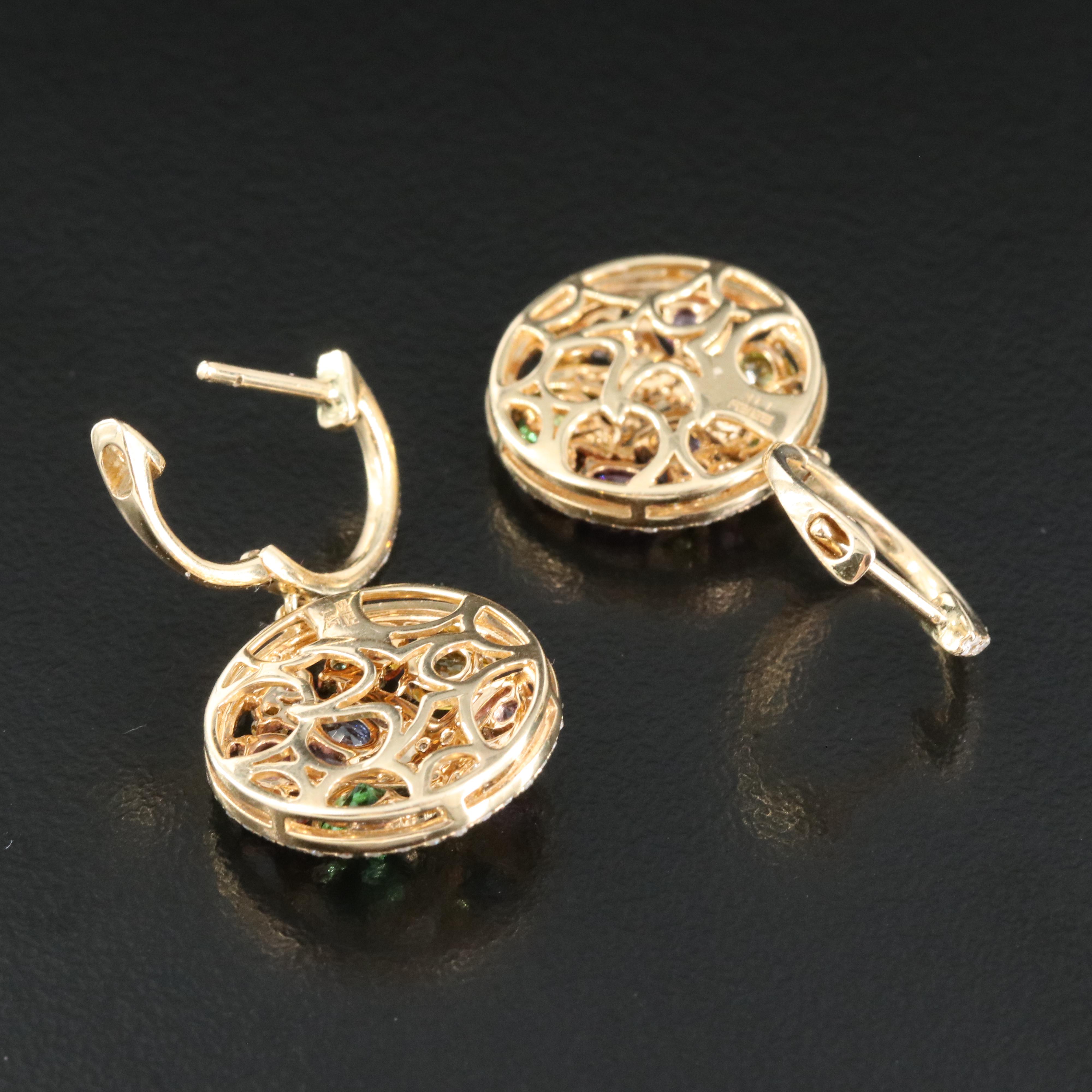 EFFY 14K Tsavorite, Sapphire and Diamond Starfish Earrings