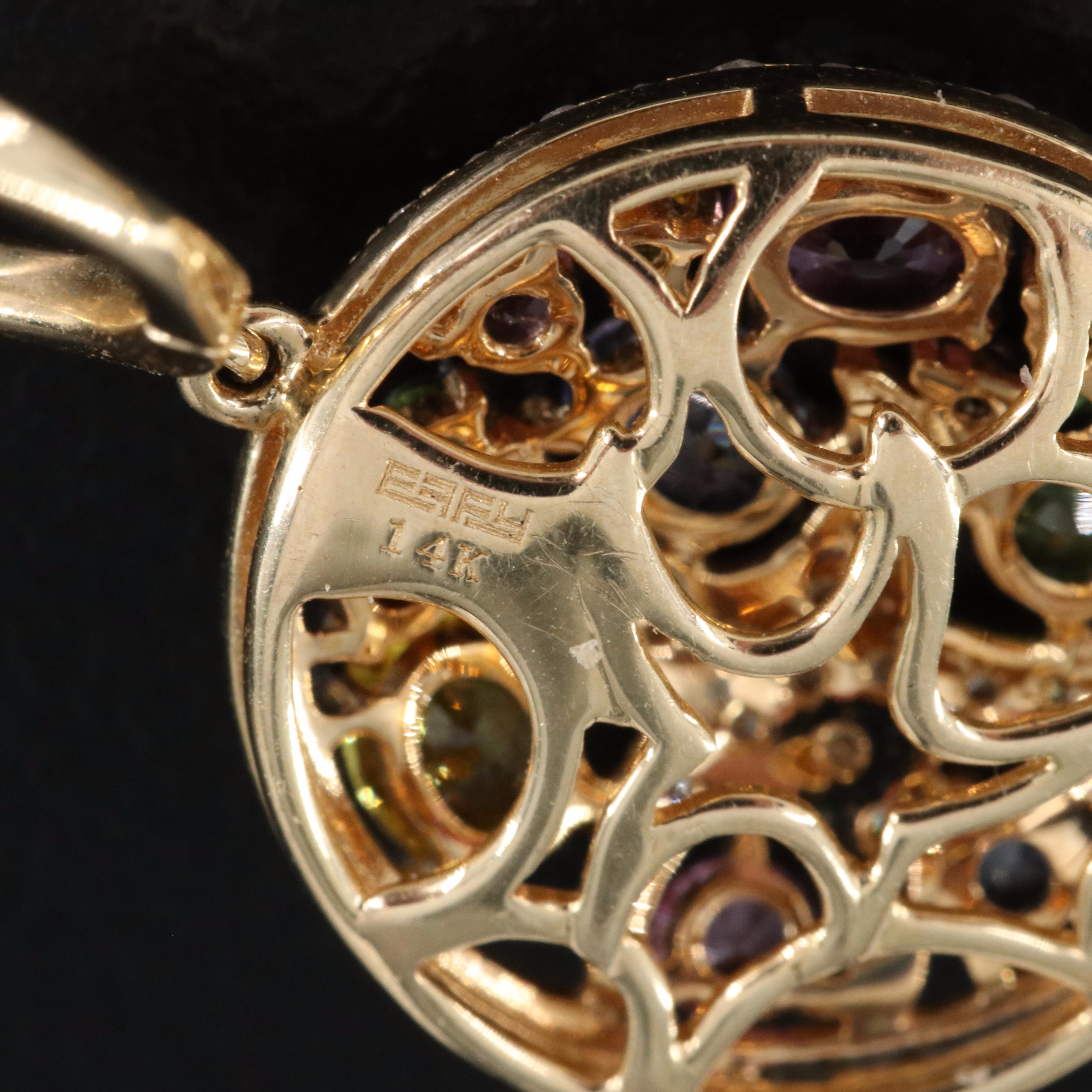 EFFY 14K Tsavorite, Sapphire and Diamond Starfish Earrings