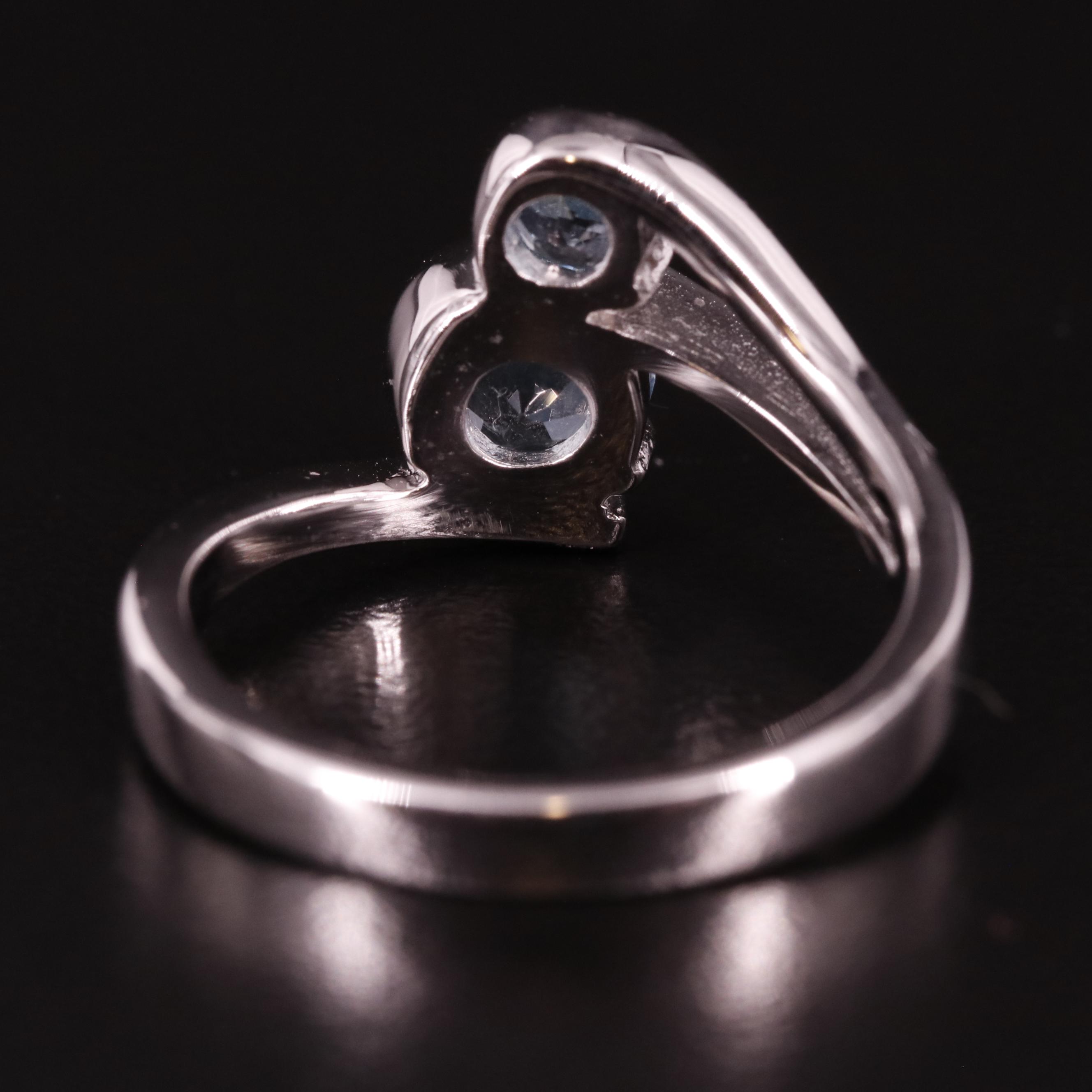 Sterling Blue Topaz Bypass Ring