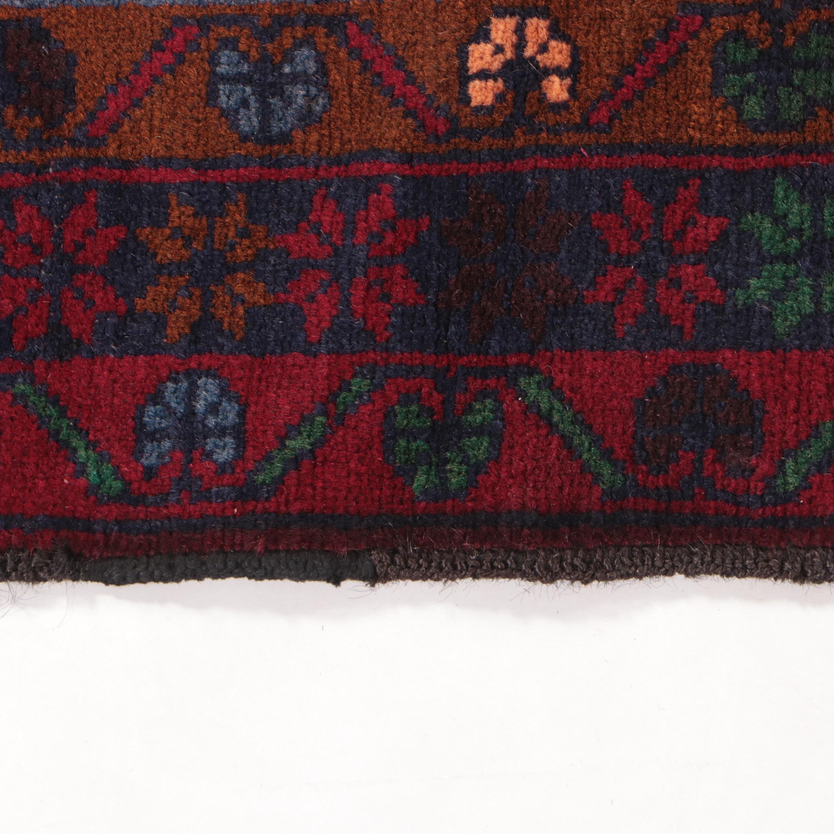 2'6 x 4'6 Hand-Knotted Afghan Baluch Accent Rug