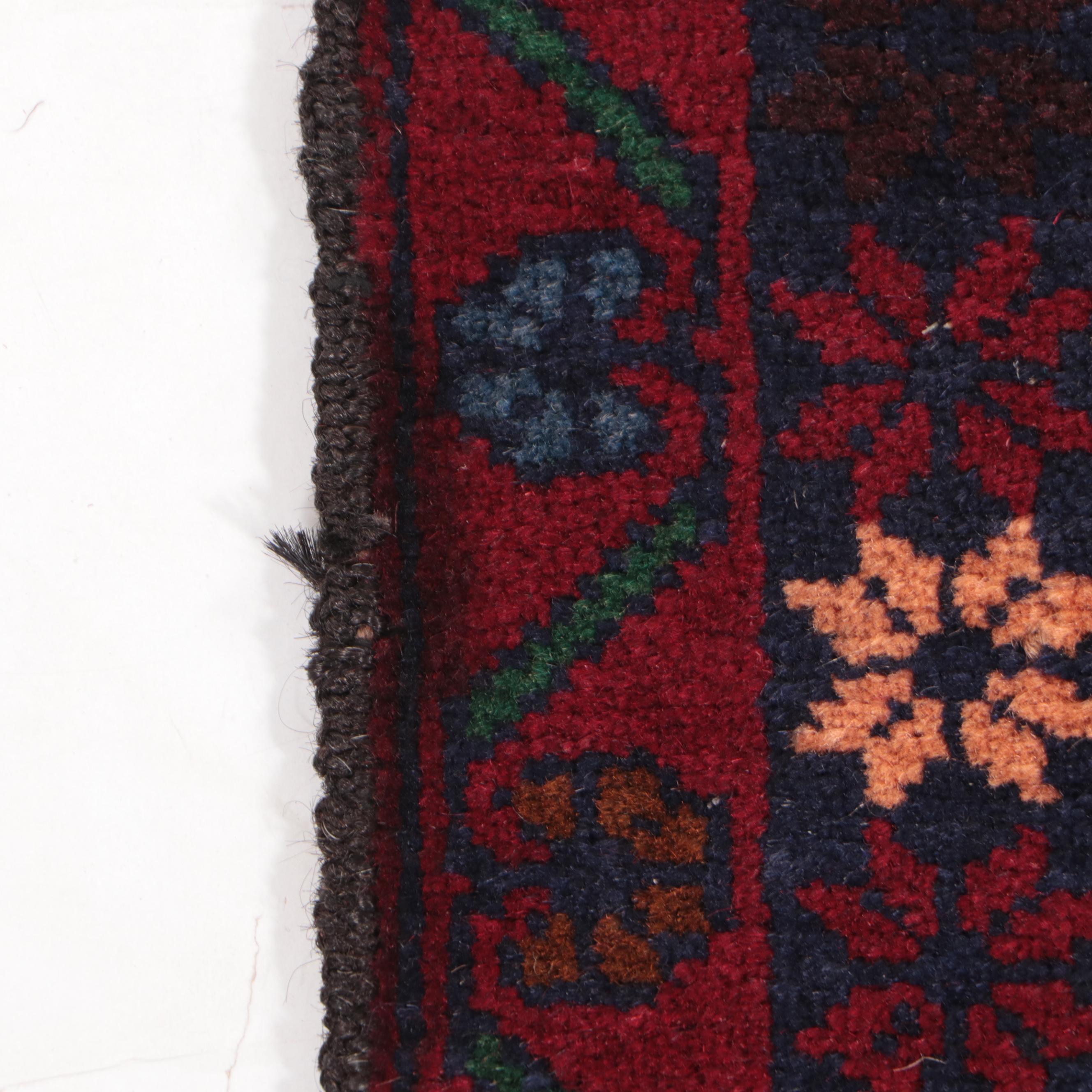 2'6 x 4'6 Hand-Knotted Afghan Baluch Accent Rug