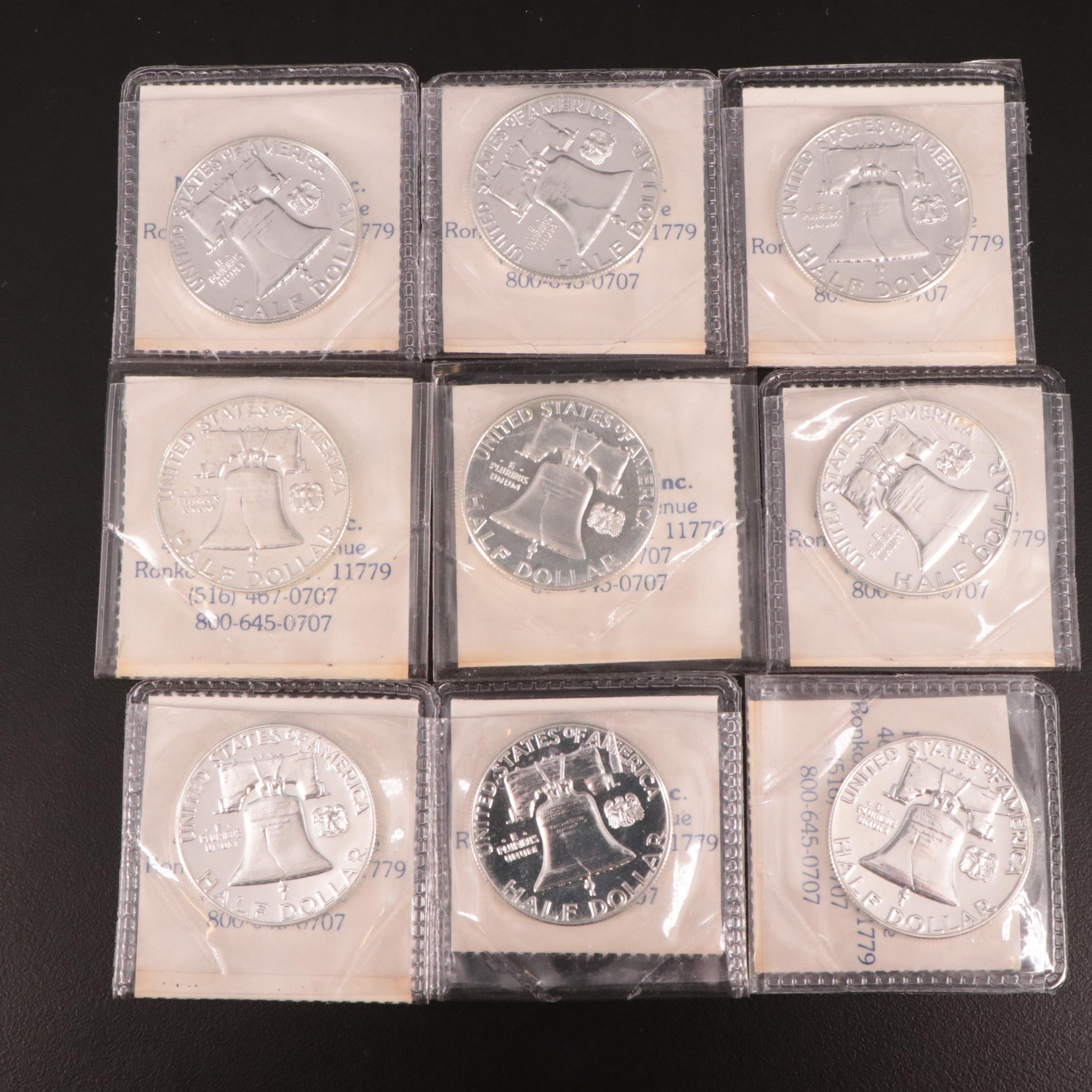 Forty Proof Franklin Half Dollars, 1961 and 1962